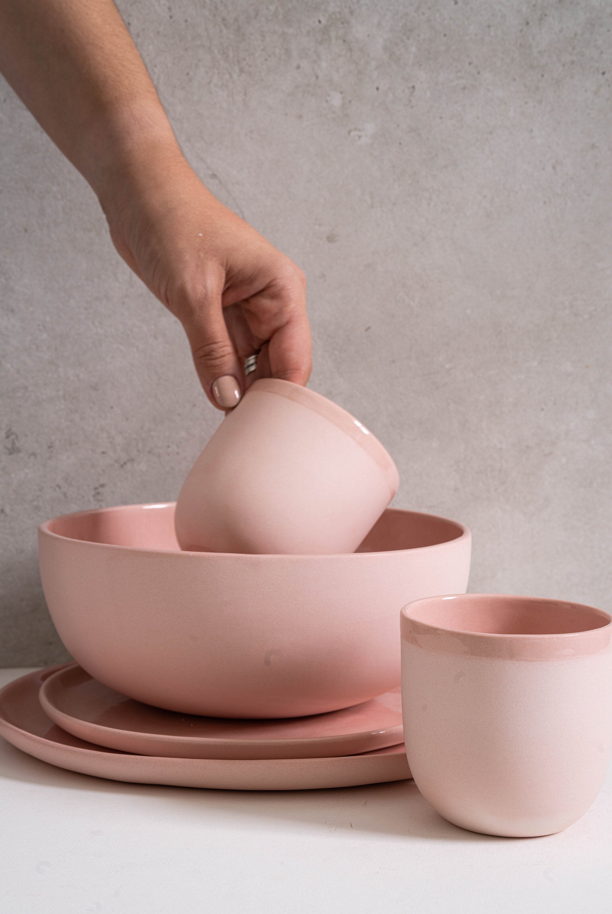 Porcelain Coffee Cup (Powder Pink)