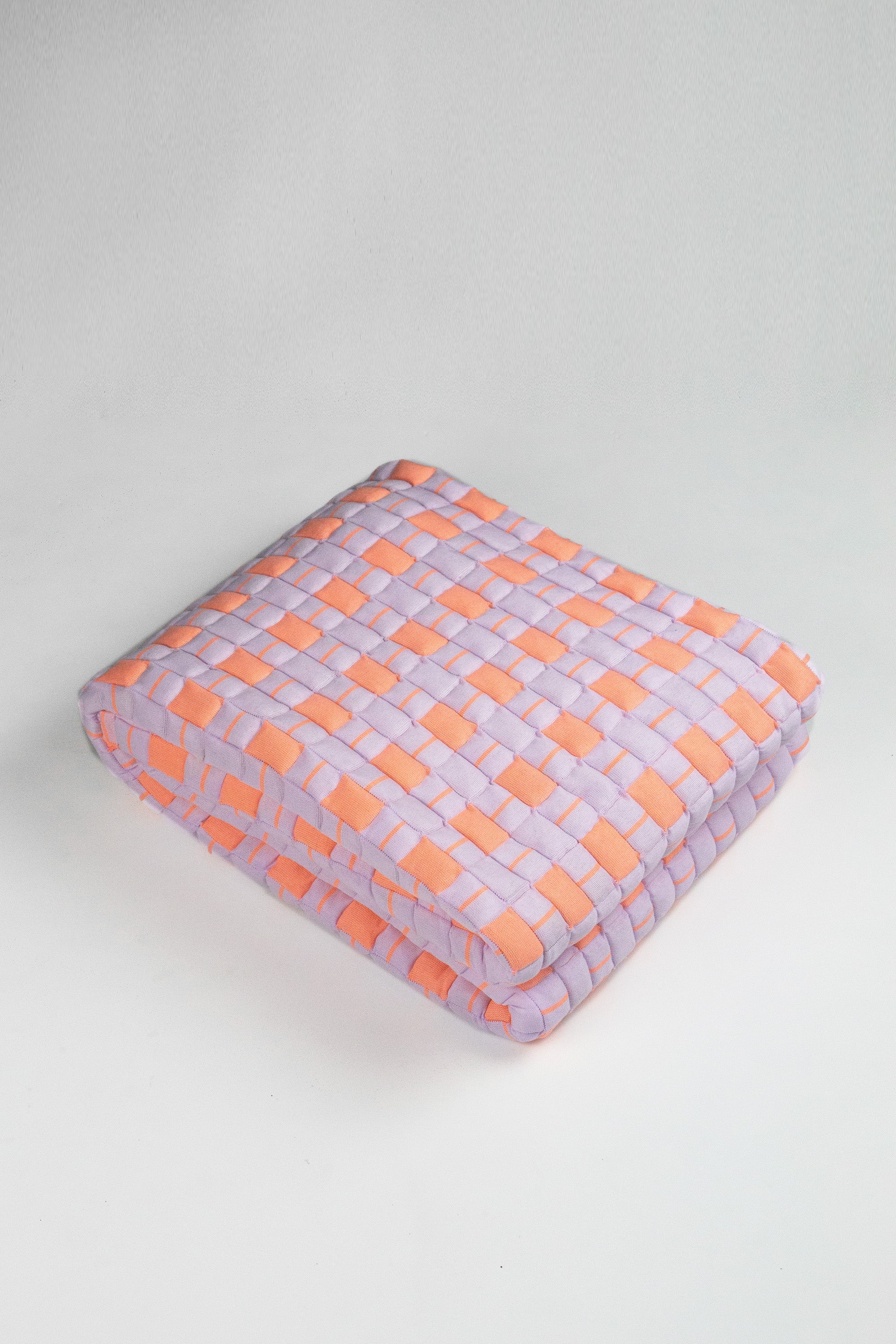 Sujani Quilted Throw Blanket (Lilac & Orange)