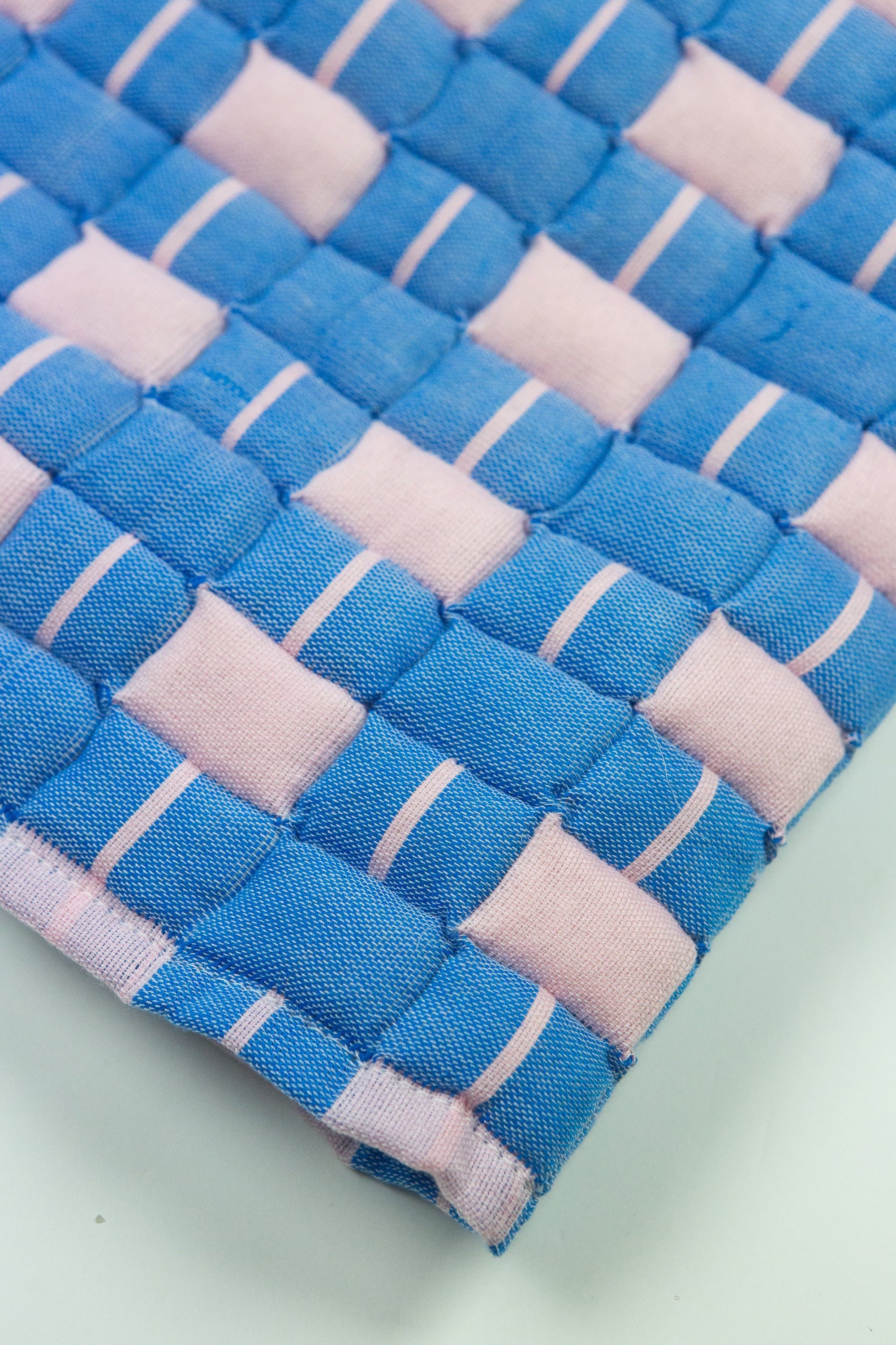 Sujani Quilted Throw Blanket (Pink & Blue)