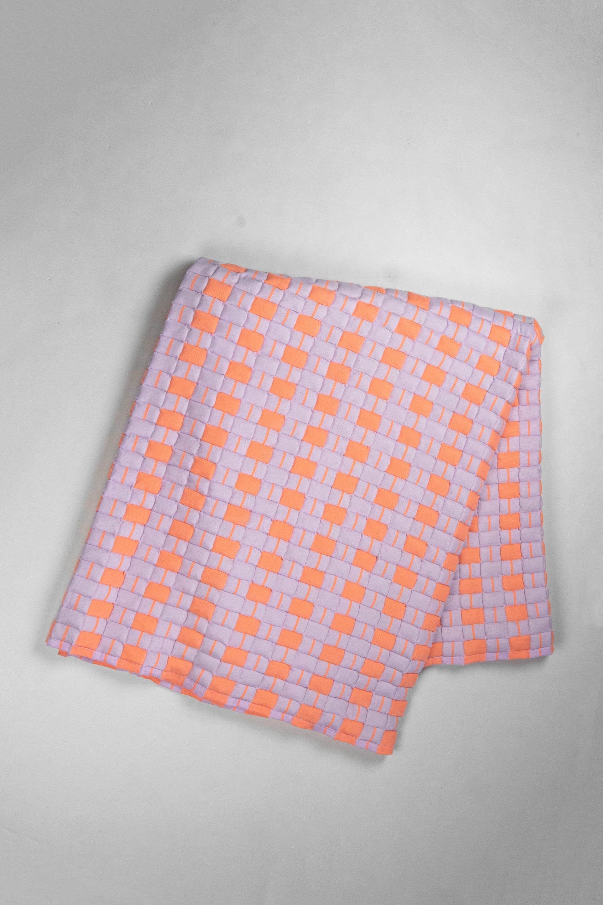 Sujani Quilted Throw Blanket (Lilac & Orange)