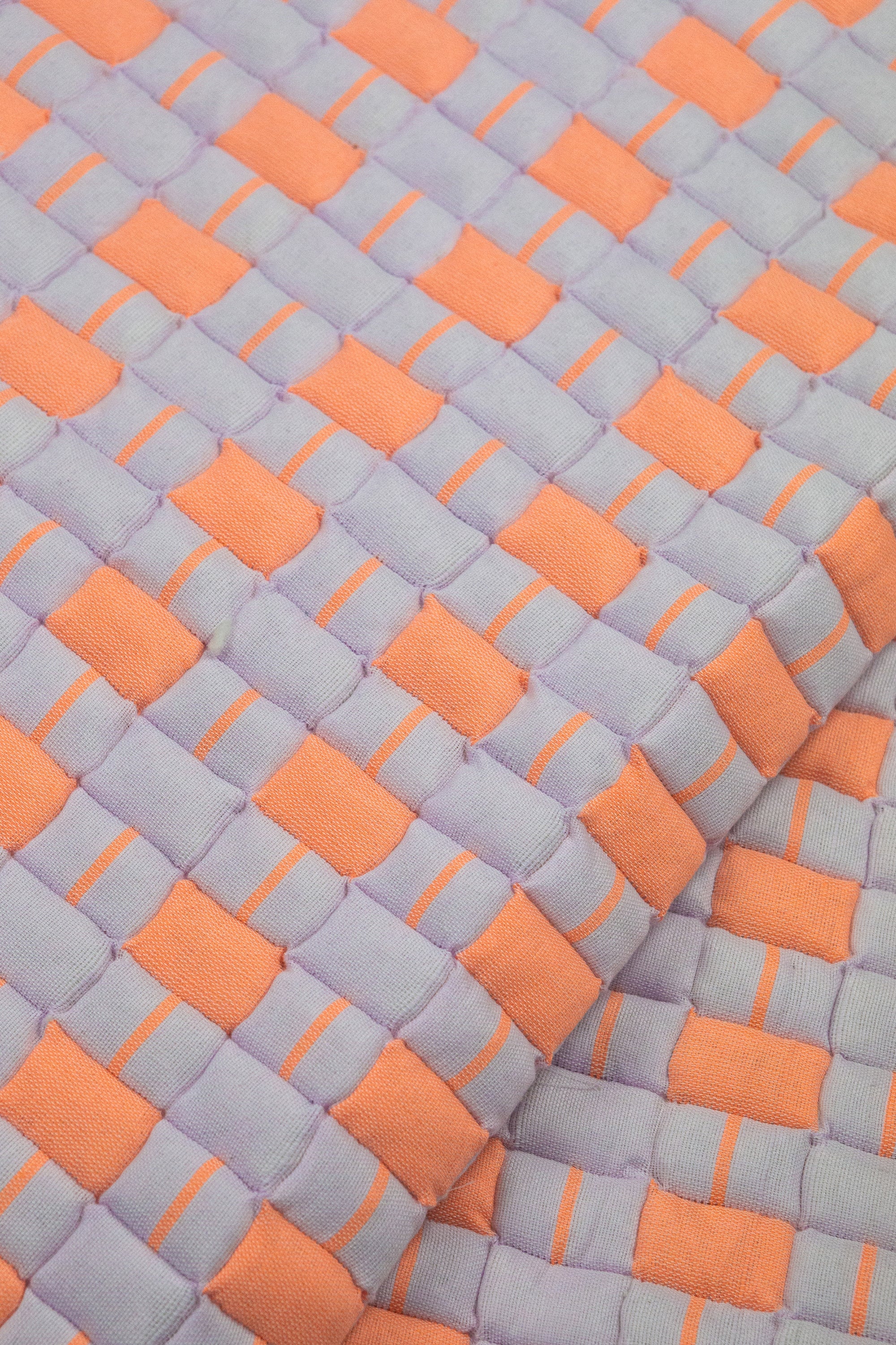 Sujani Quilted Throw Blanket (Lilac & Orange)