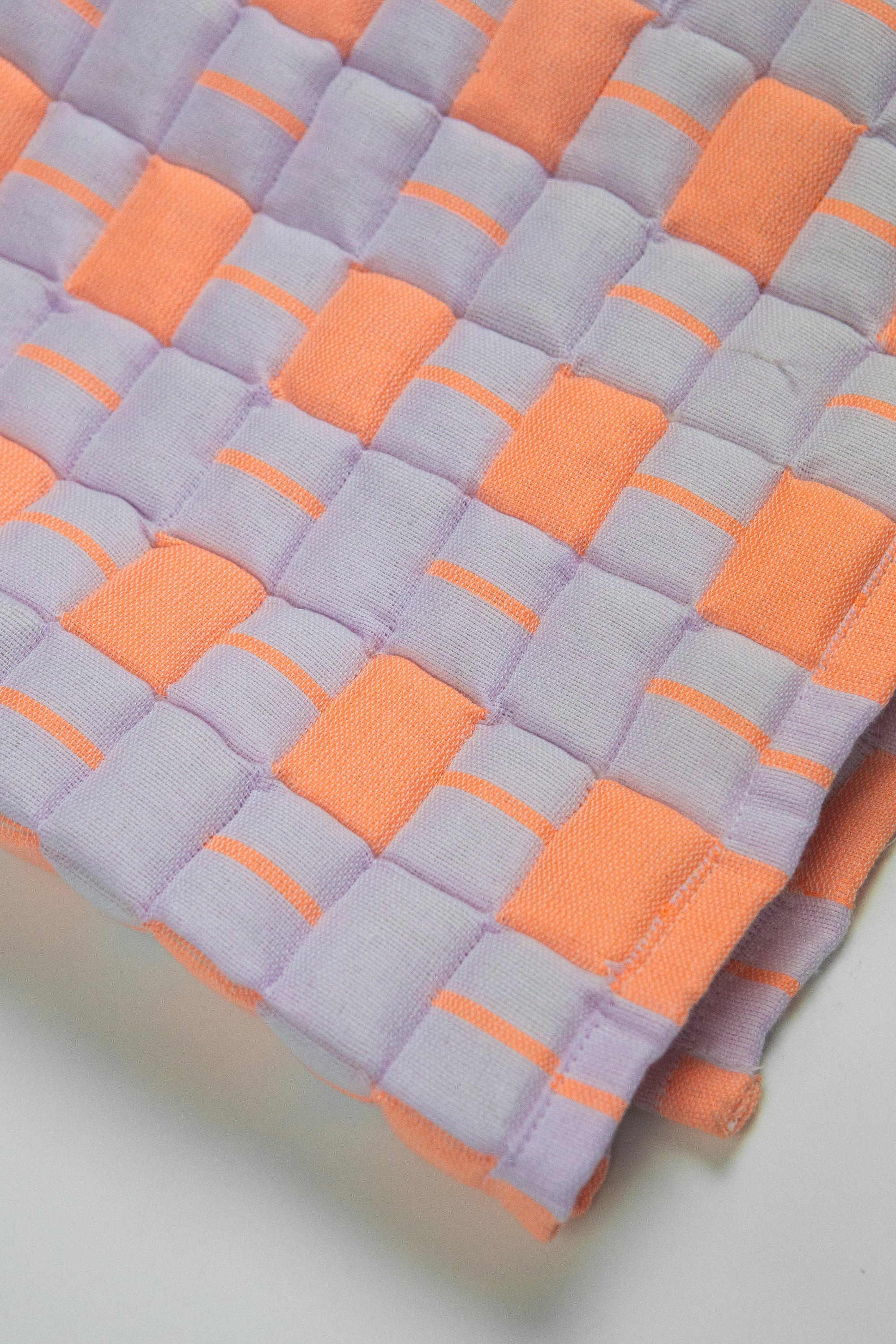 Sujani Quilted Throw Blanket (Lilac & Orange)