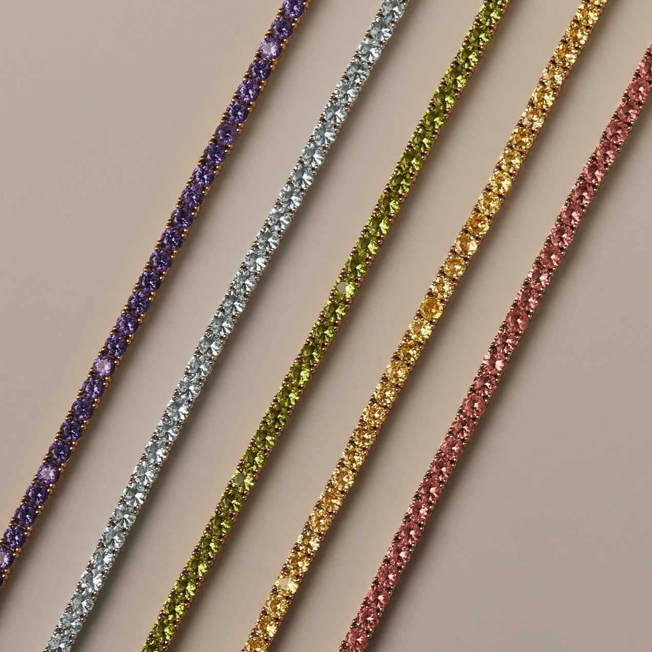 Lab Grown Green Peridot Tennis Bracelet