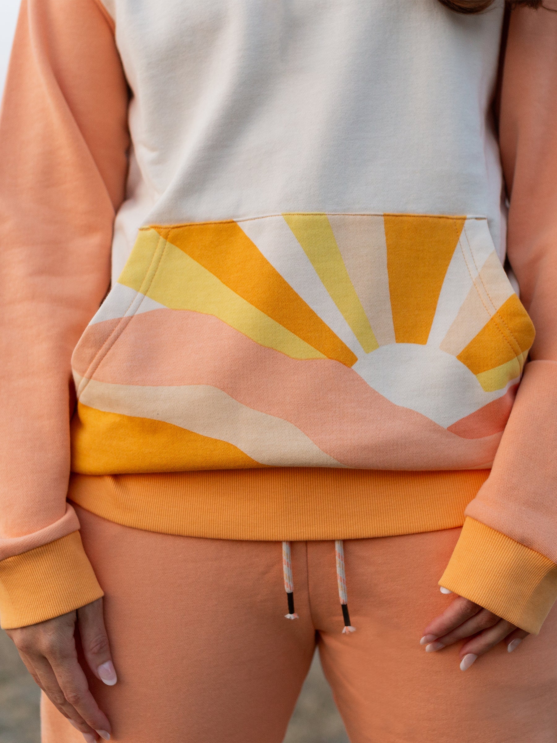 Sunburst Hoodie, a Organic Hoodie by Happy Earth Apparel