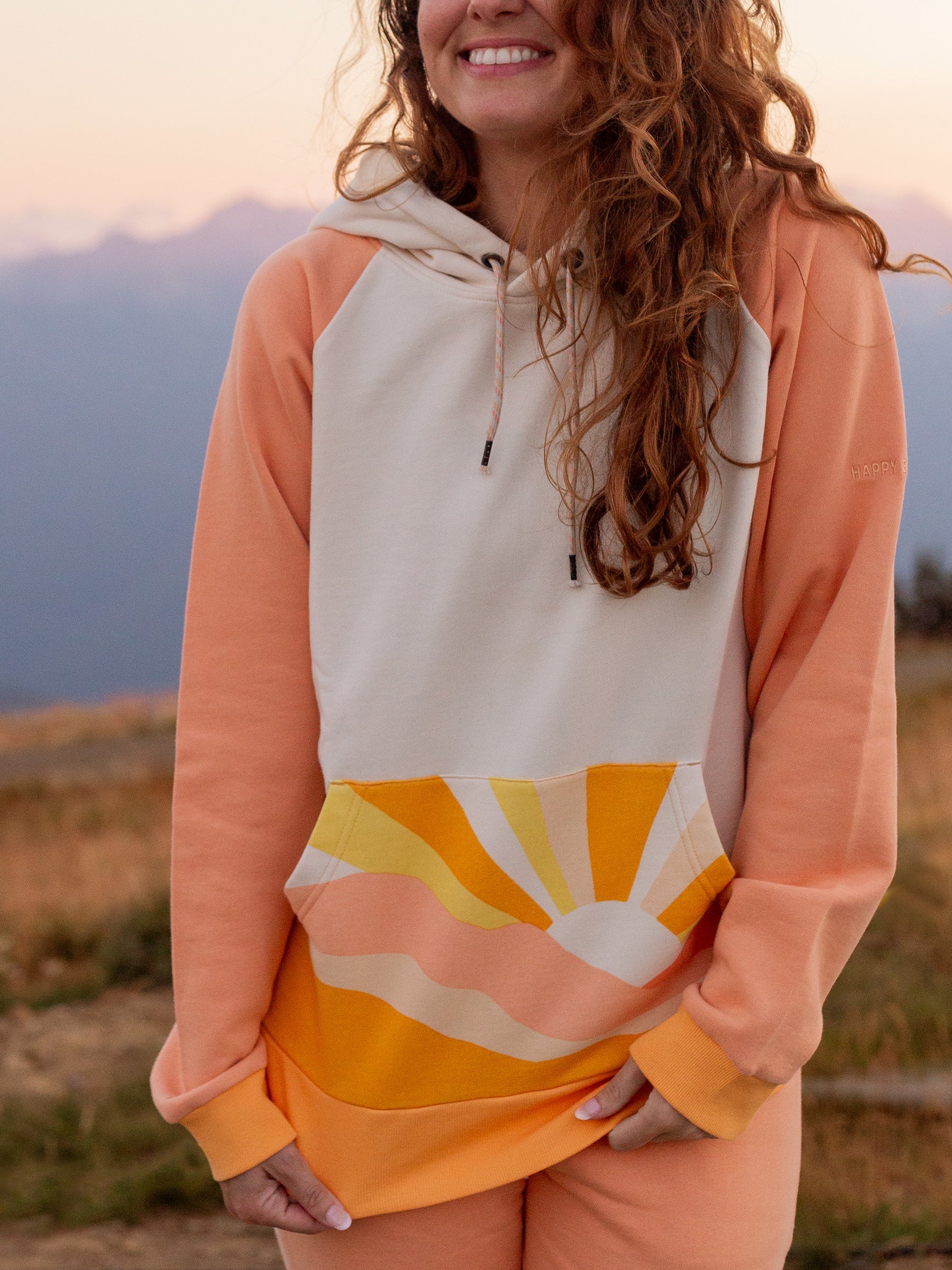 Sunburst Hoodie, a Organic Hoodie by Happy Earth Apparel
