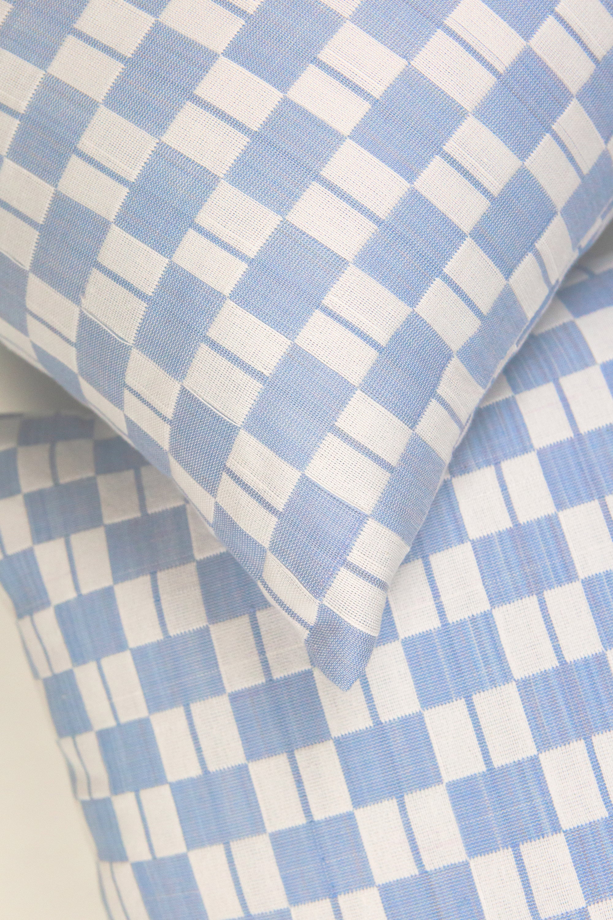 Sujani Pillow (Blue Grey Checkered)