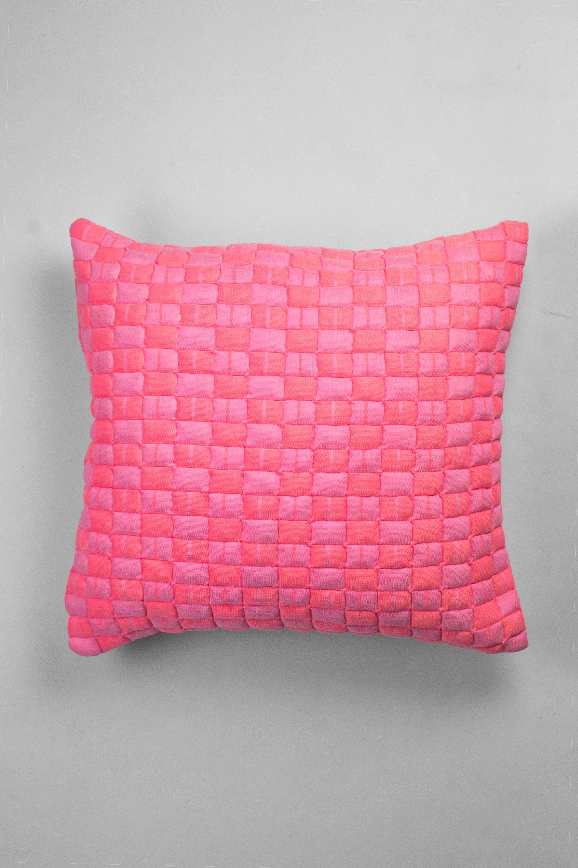 Sujani Quilted Pillow (Neon Pink)