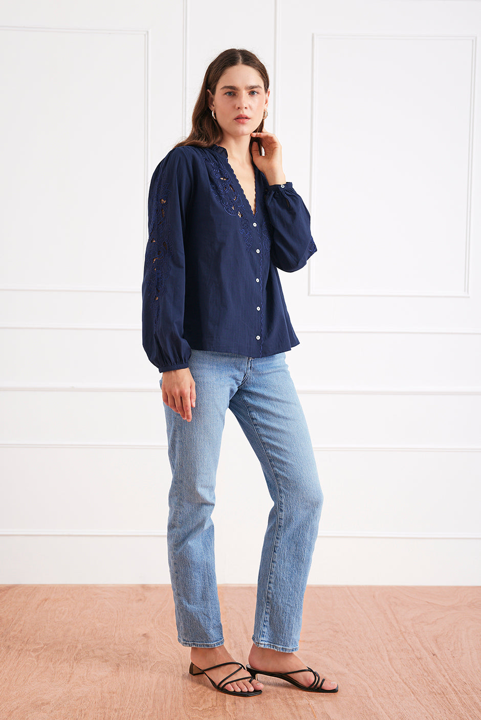 Camilla Blouse (Navy)