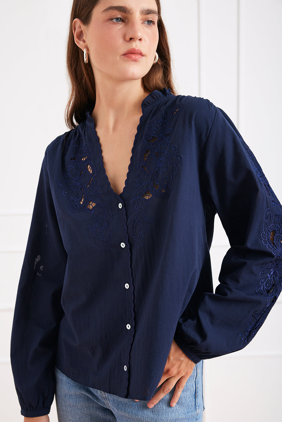 Camilla Blouse (Navy)