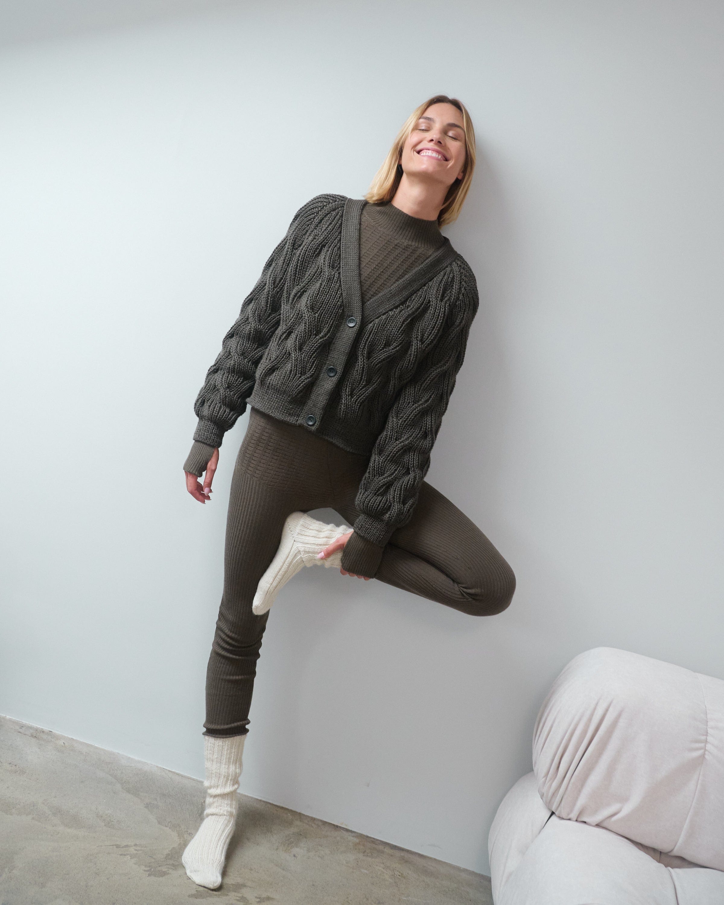 Vandenė Merino Wool Leggings (Nettle)