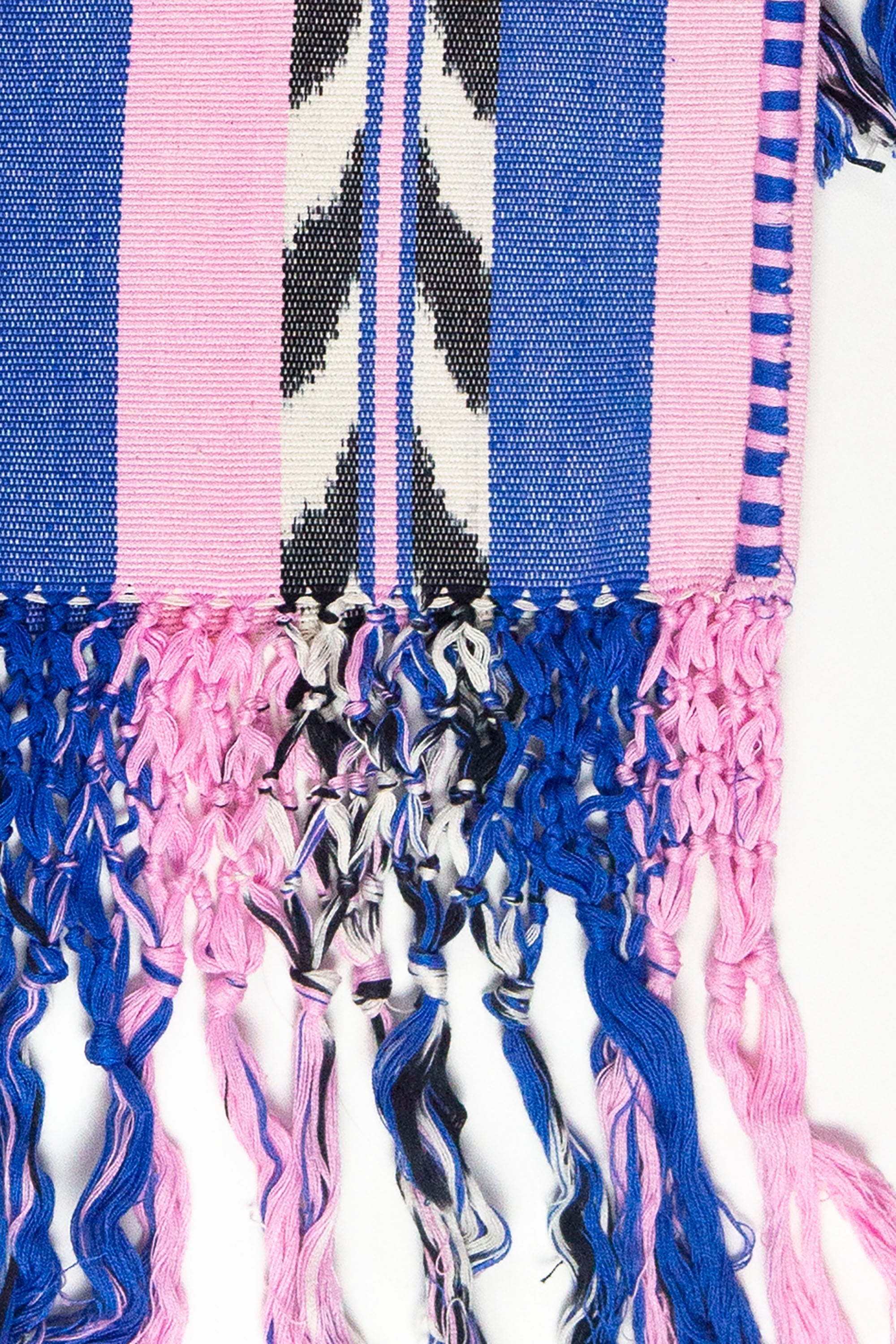 Palm Ikat Blanket (Blue & Pink)