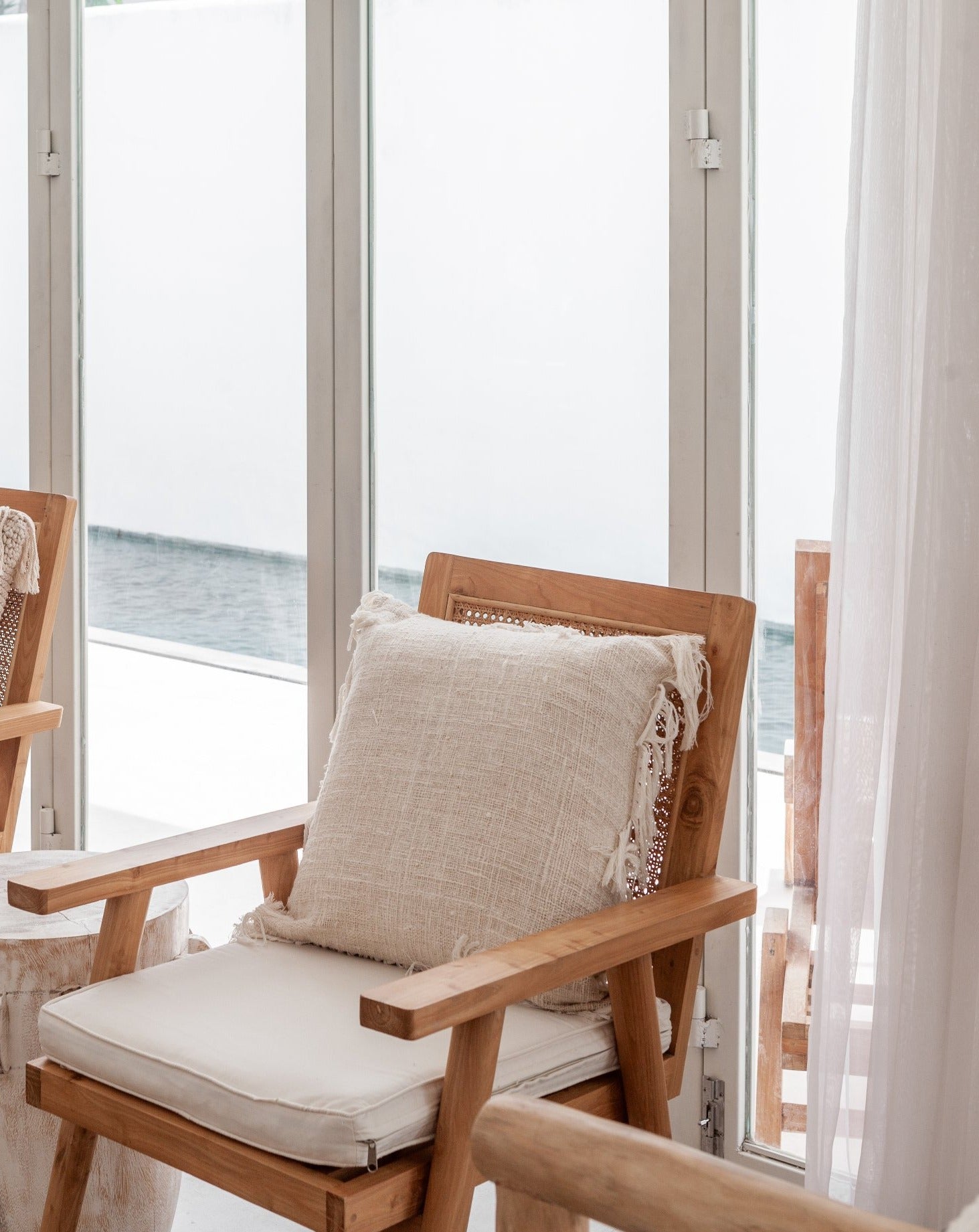 Organic Cotton Throw Pillows handmade by Village Thrive using natural materials.