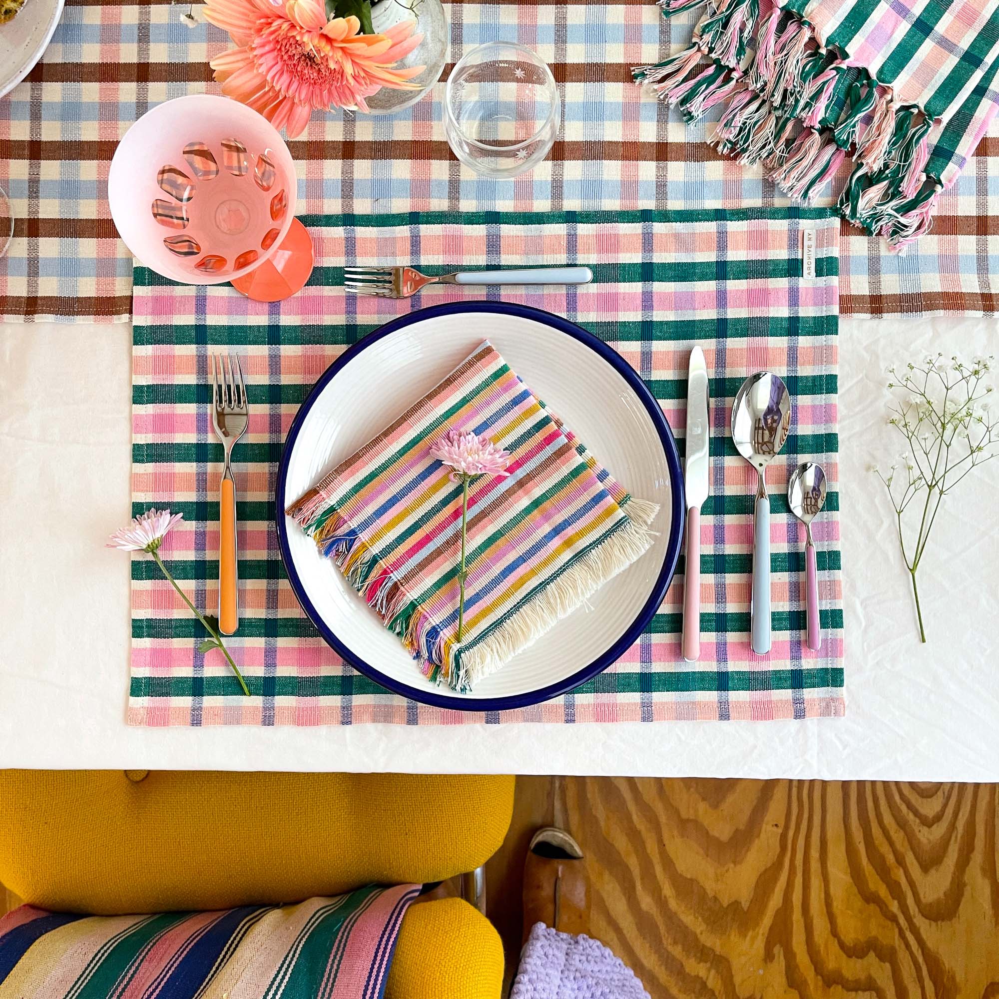 Lola Plaid Dinner Napkins