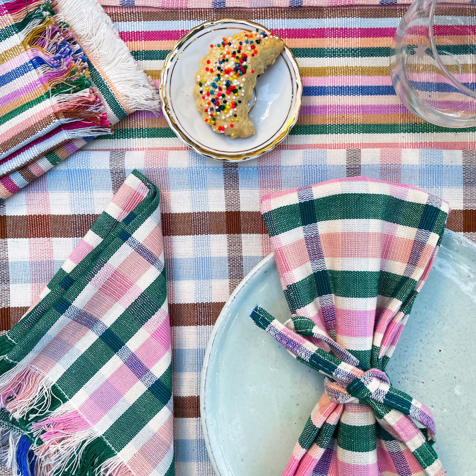 Lola Plaid Dinner Napkins