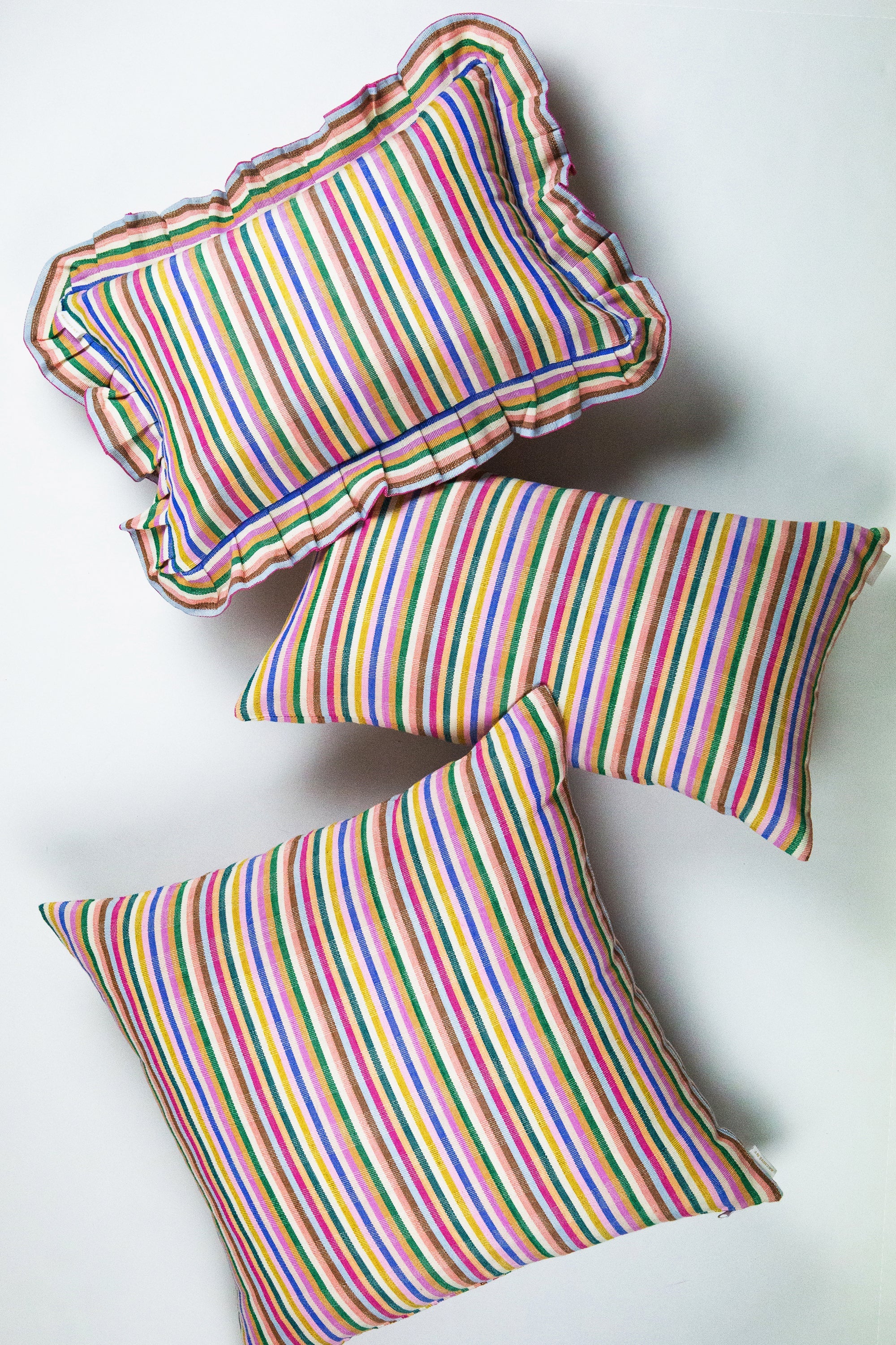Valentina Rainbow Stripe Pillows