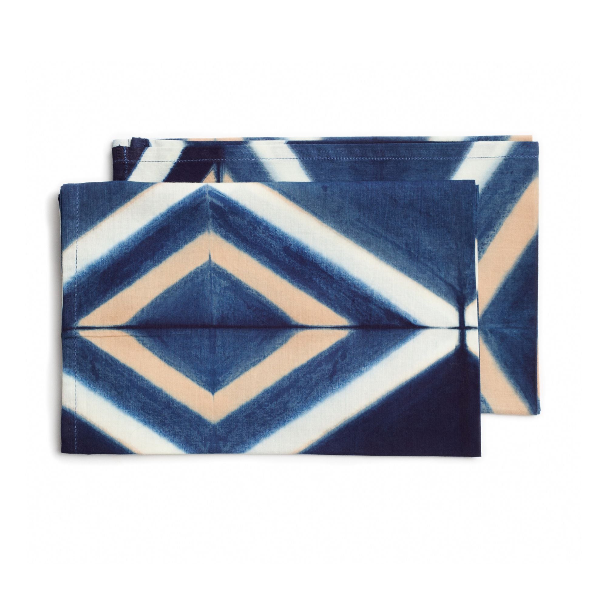 Tisa Hand Crafted Shibori Print Cotton Table Napkin Set (Indigo)