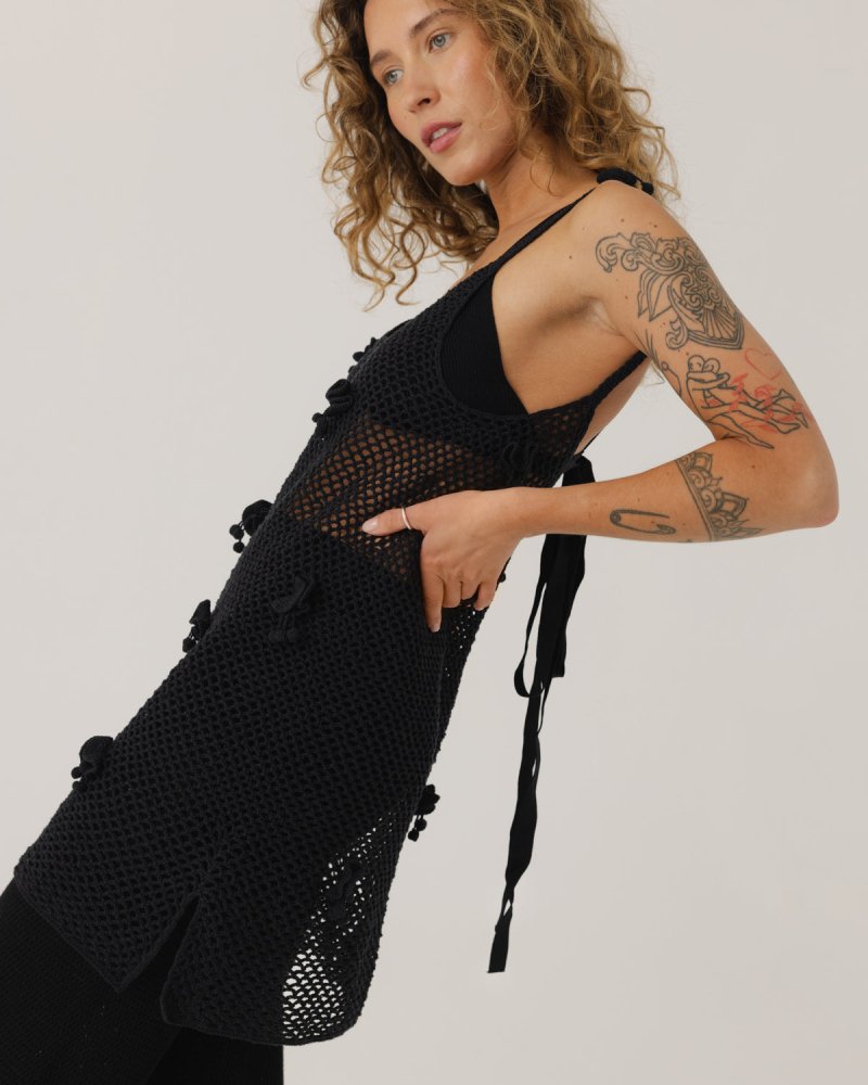 Aguonos Cotton Crochet Dress