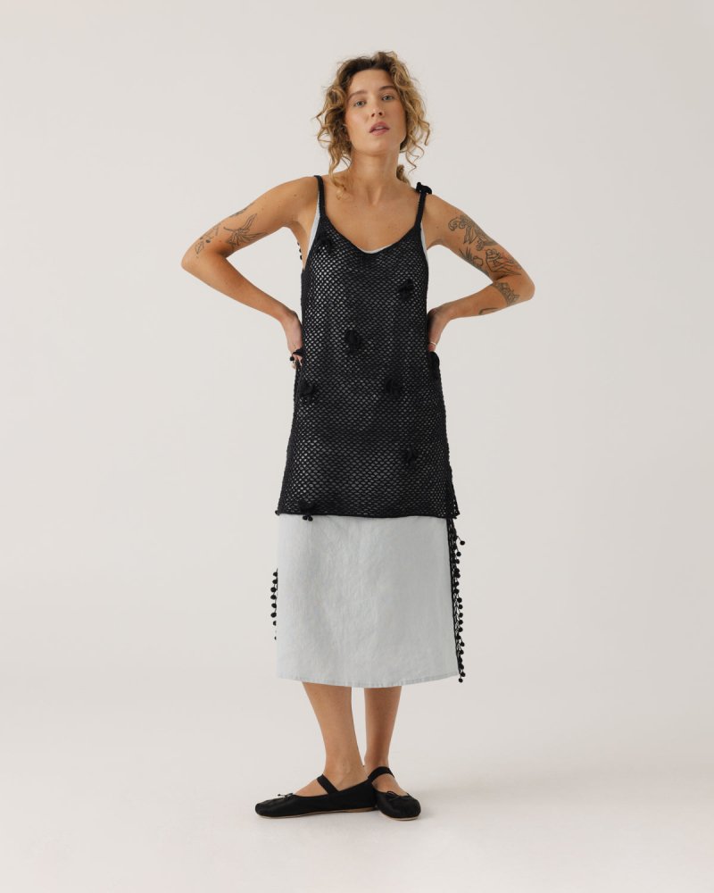 Aguonos Cotton Crochet Dress