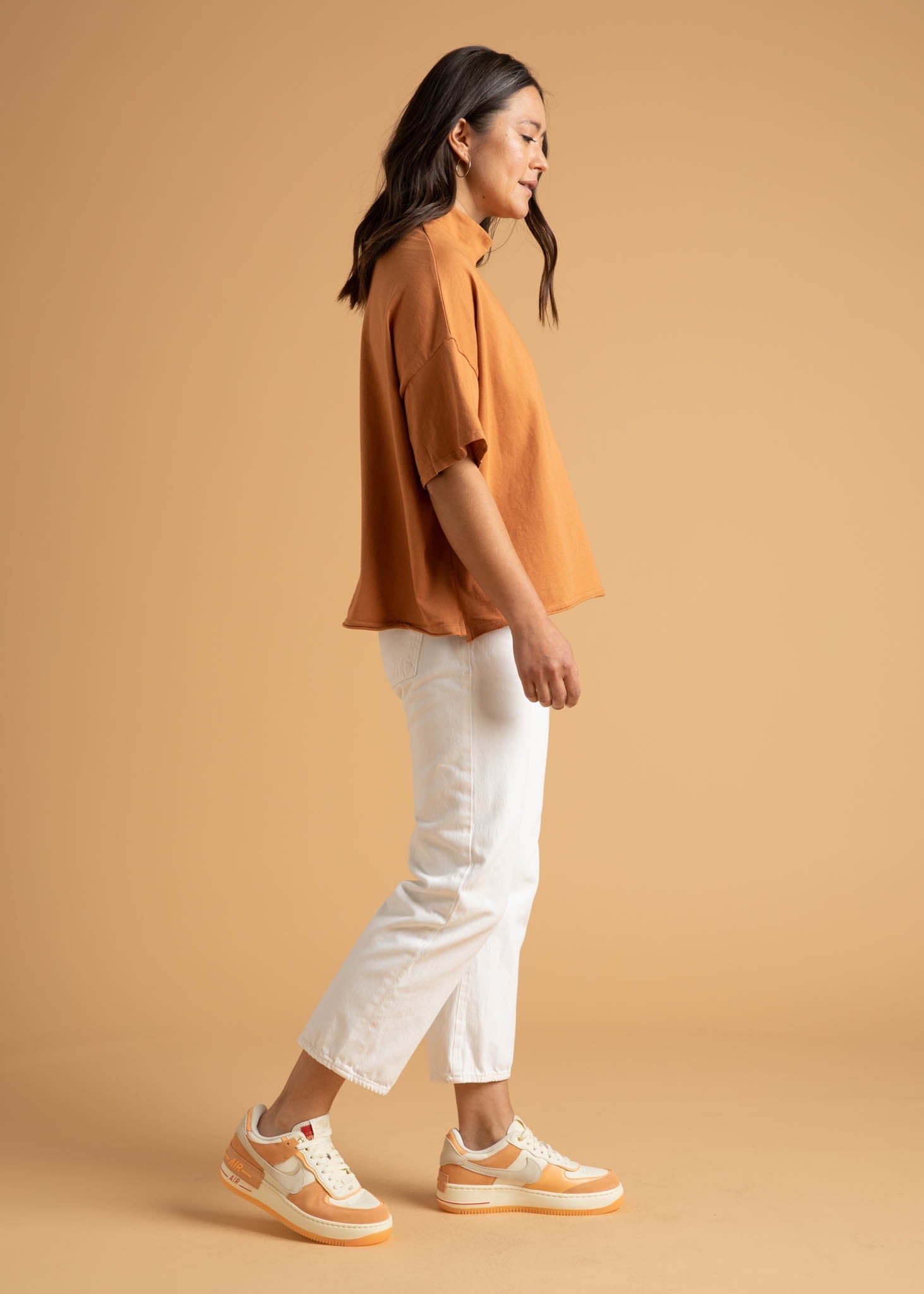 Mare Mock Neck Top - Marigold 11 - Side