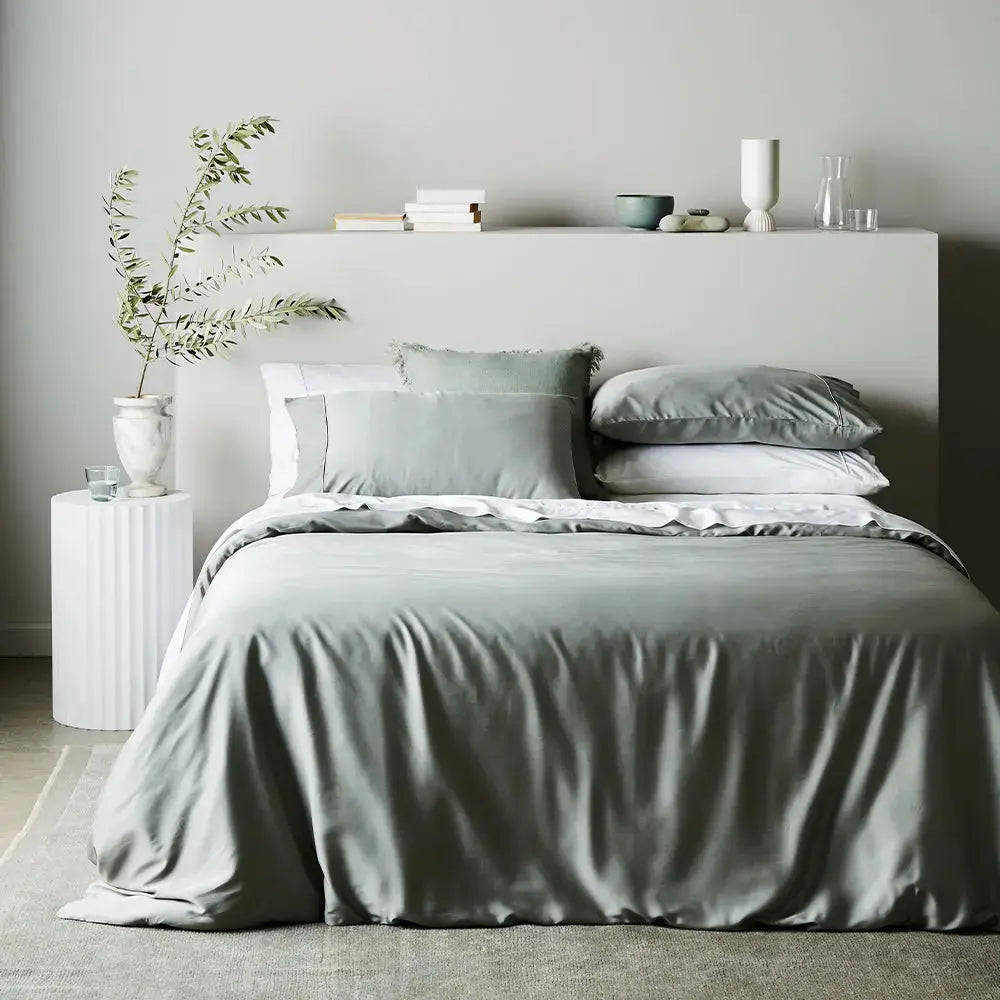 CleanBamboo® Signature Sateen Duvet Cover (Sage)