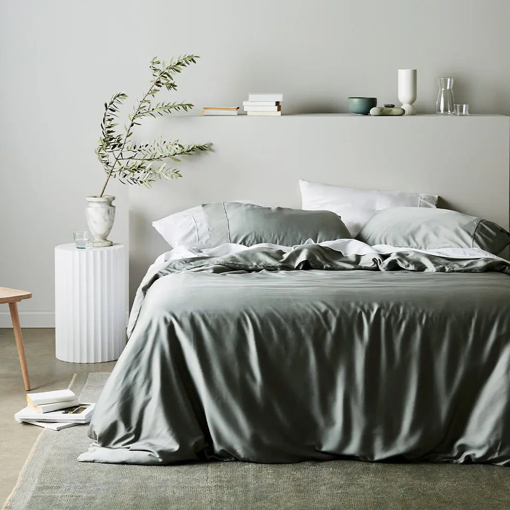 CleanBamboo® Signature Sateen Duvet Cover (Sage)