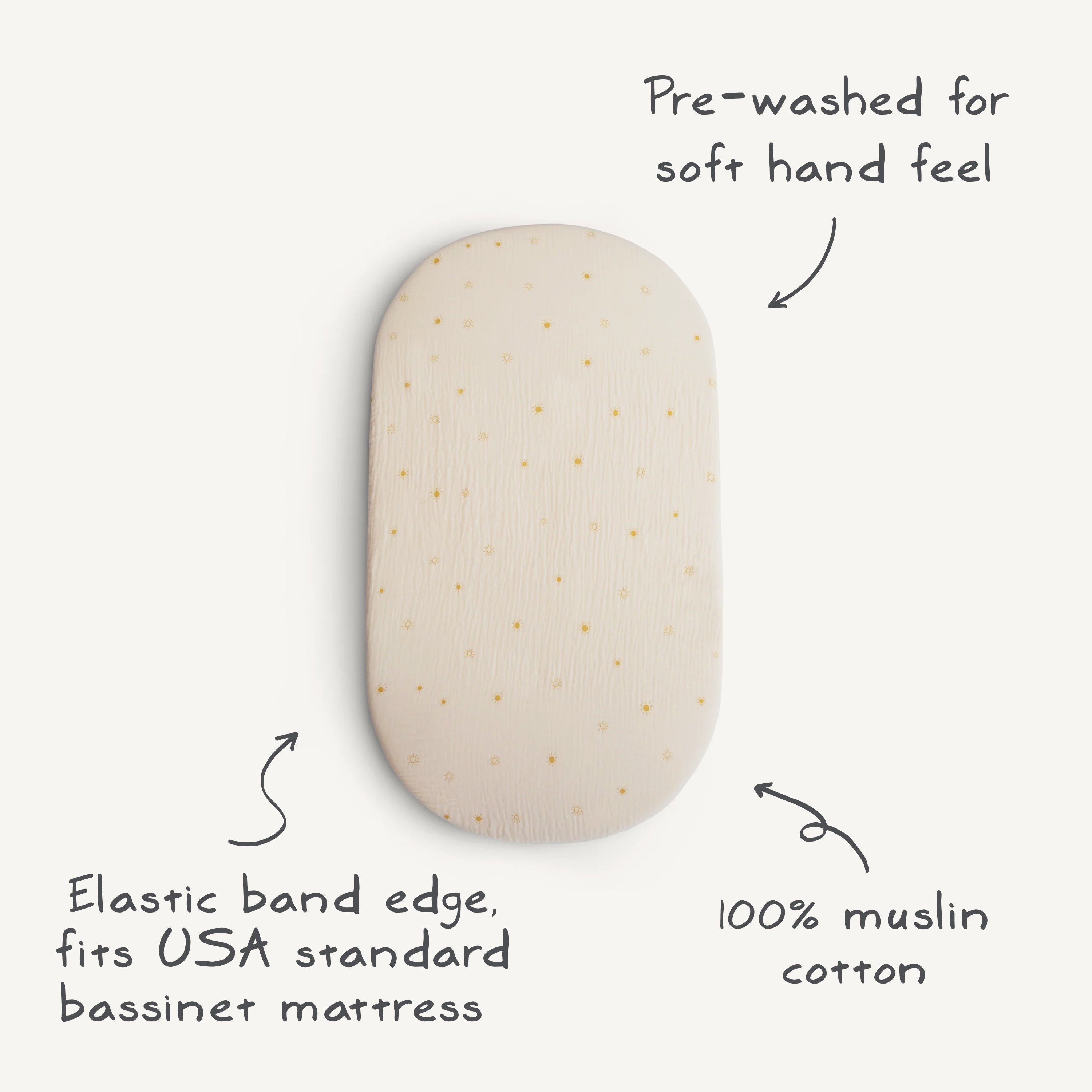 Bassinet Muslin Crib Sheet