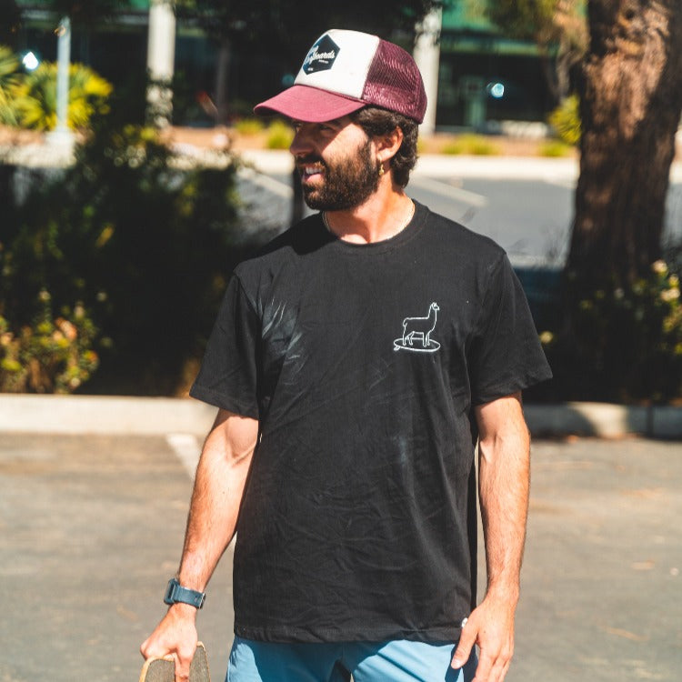 Surfing Llama Tee (Black)