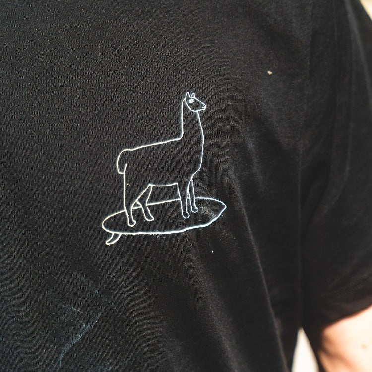 Surfing Llama Tee (Black)