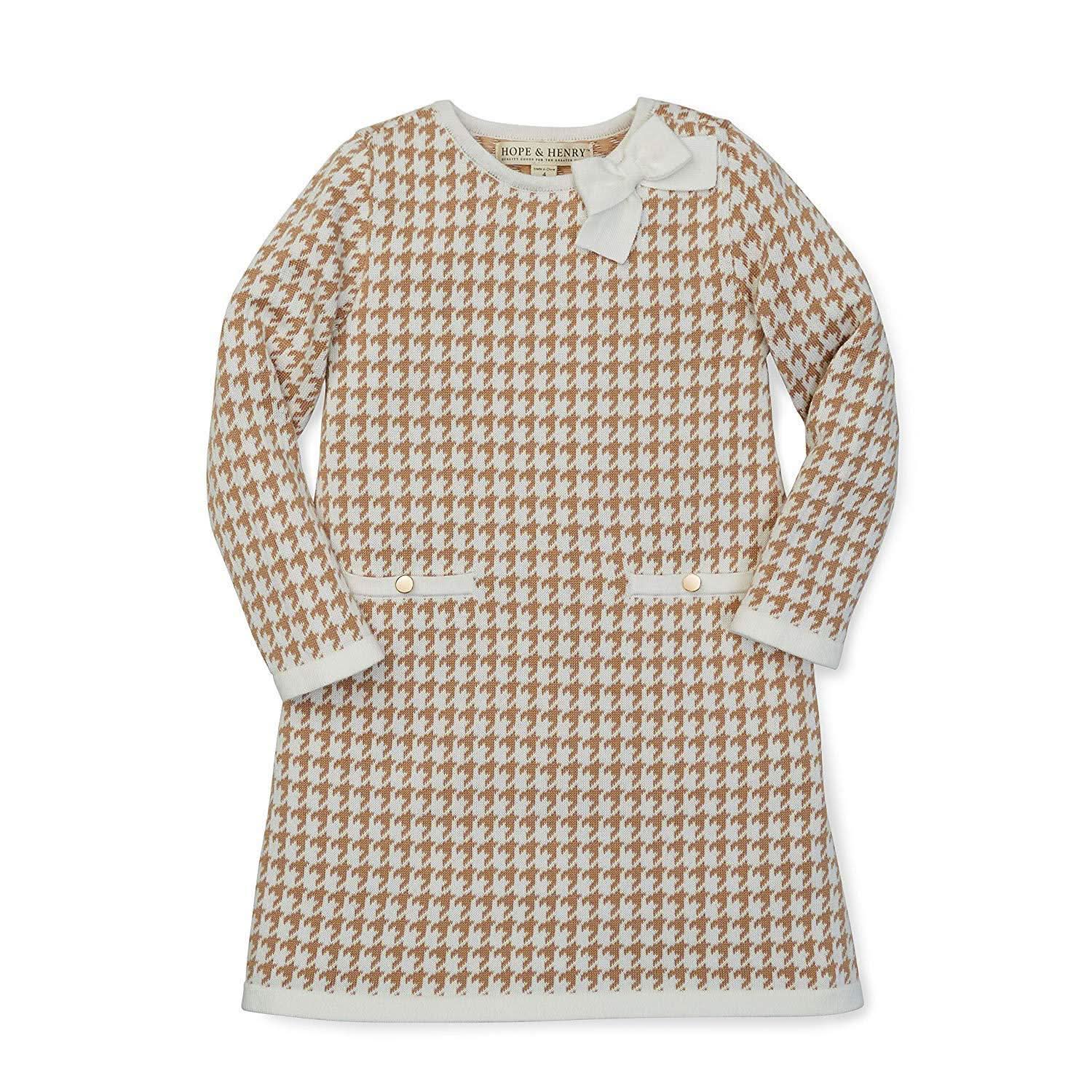 Bow Detail Sweater Dress (Tan)