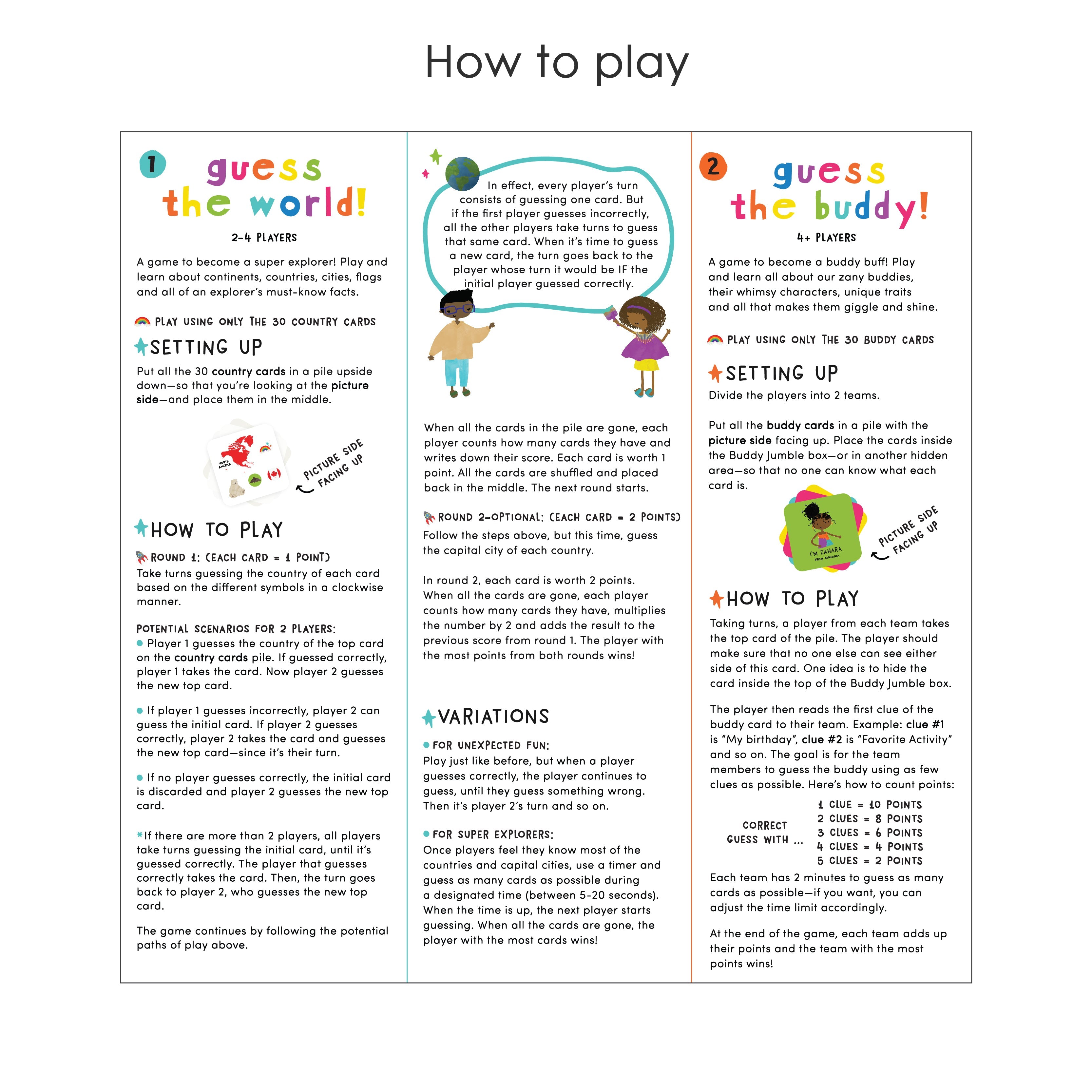 Buddy Jumble (Geography Card Game)
