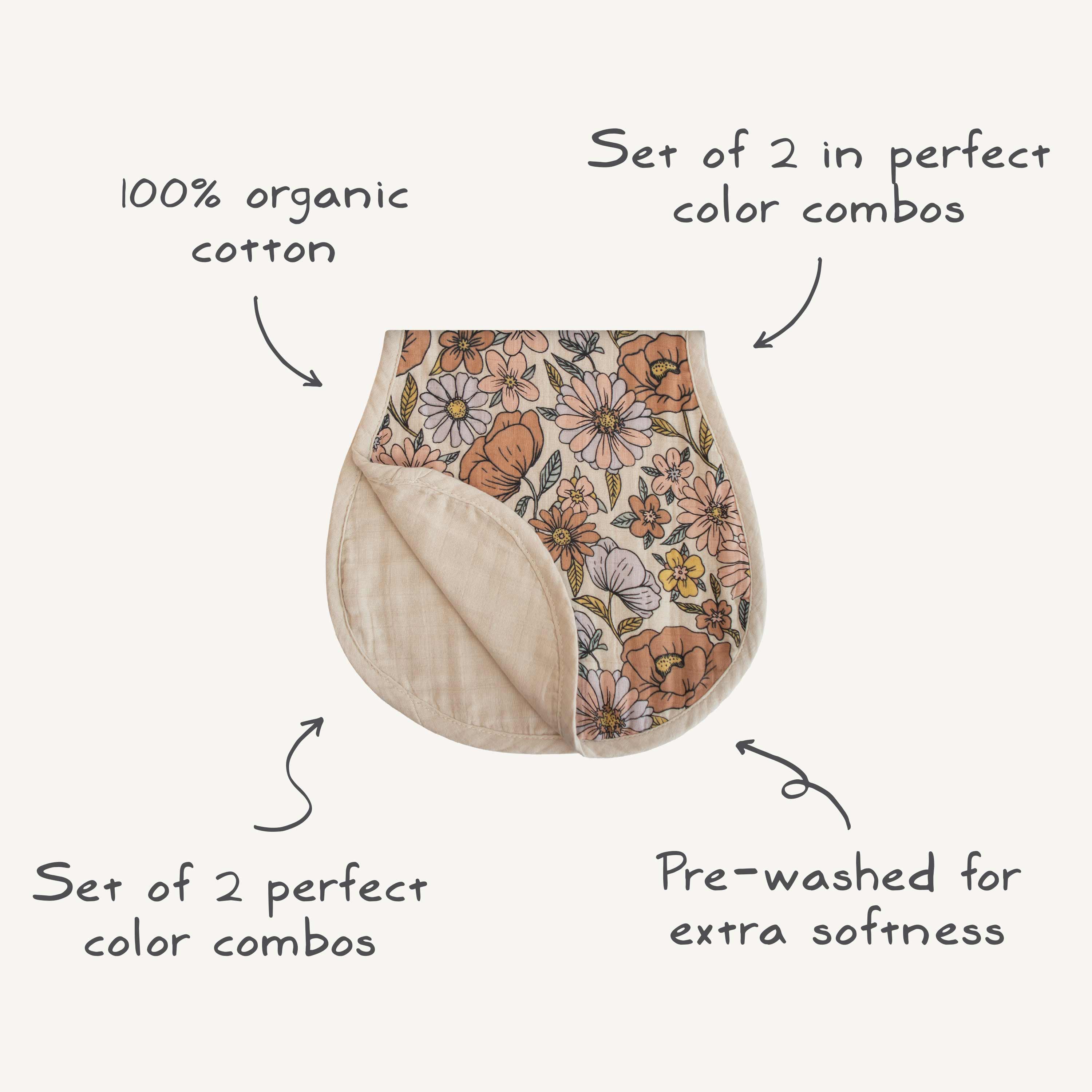 Muslin Burp Cloth (2 Pack)