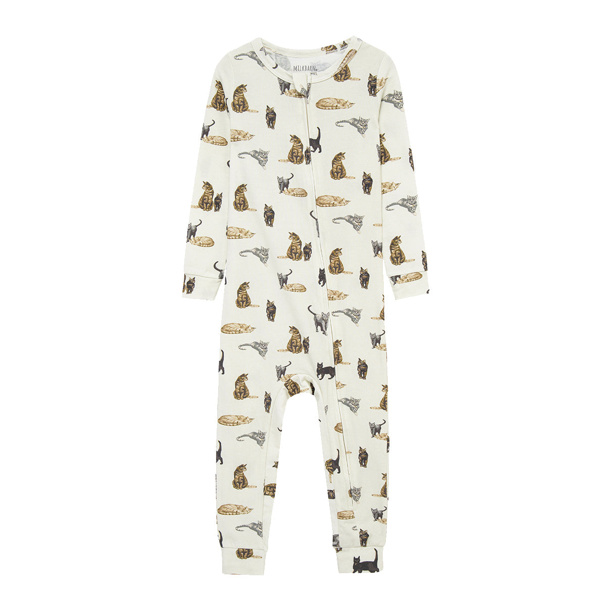 Cat Cotton Stretch Zipper Pajama