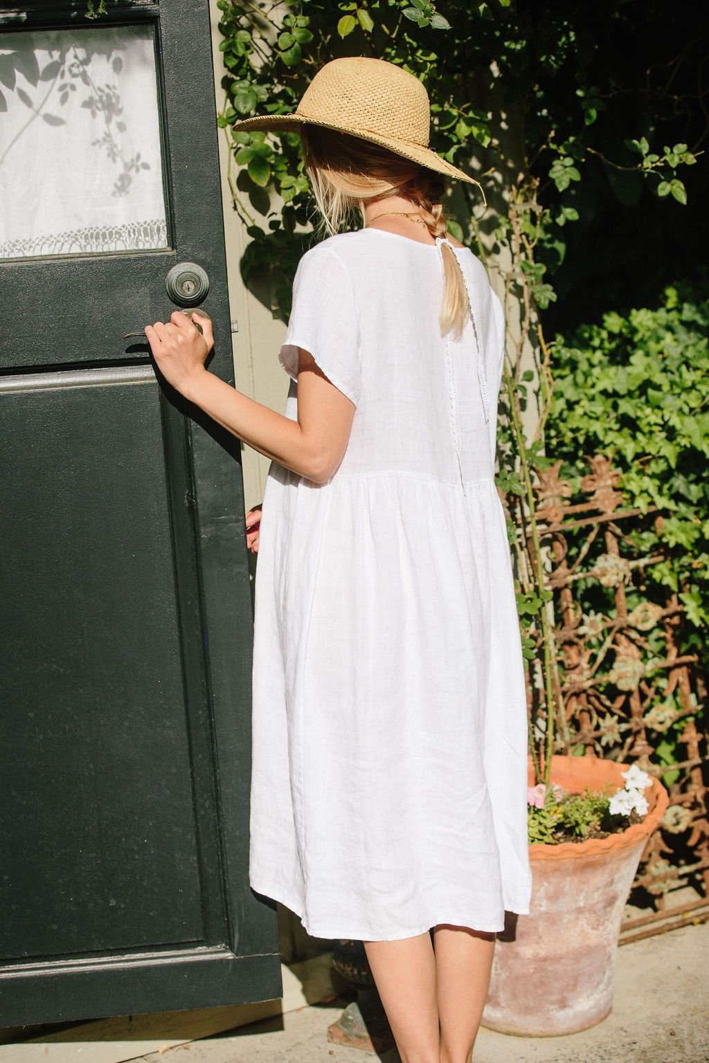 Charlotte Linen Dress (White)