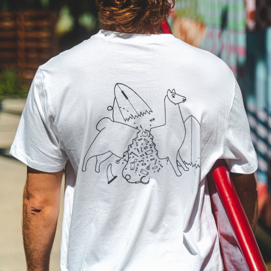 Surfing Llama Tee (White)