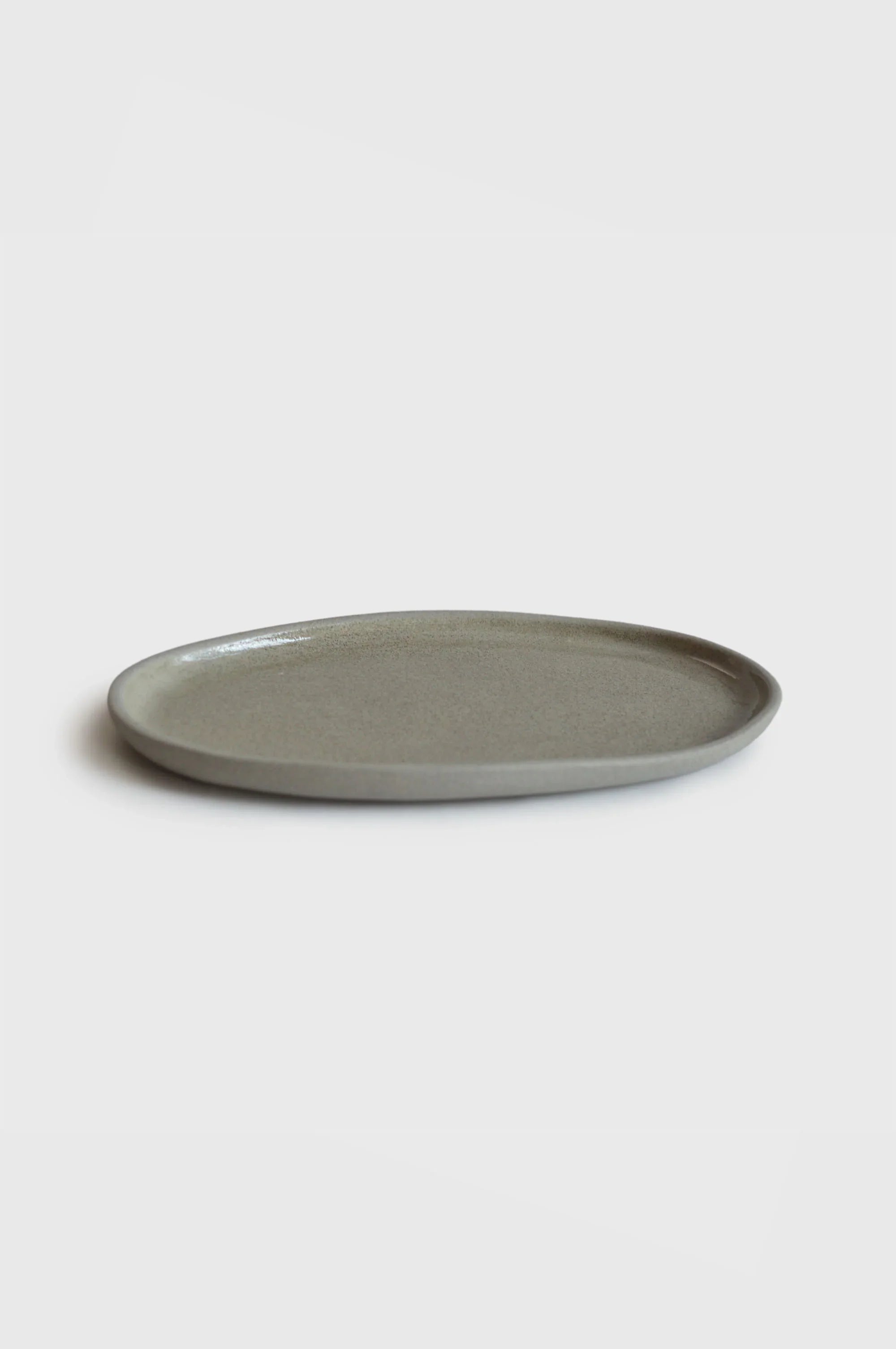 Stoneware Oval Serving Platter (Concrete)