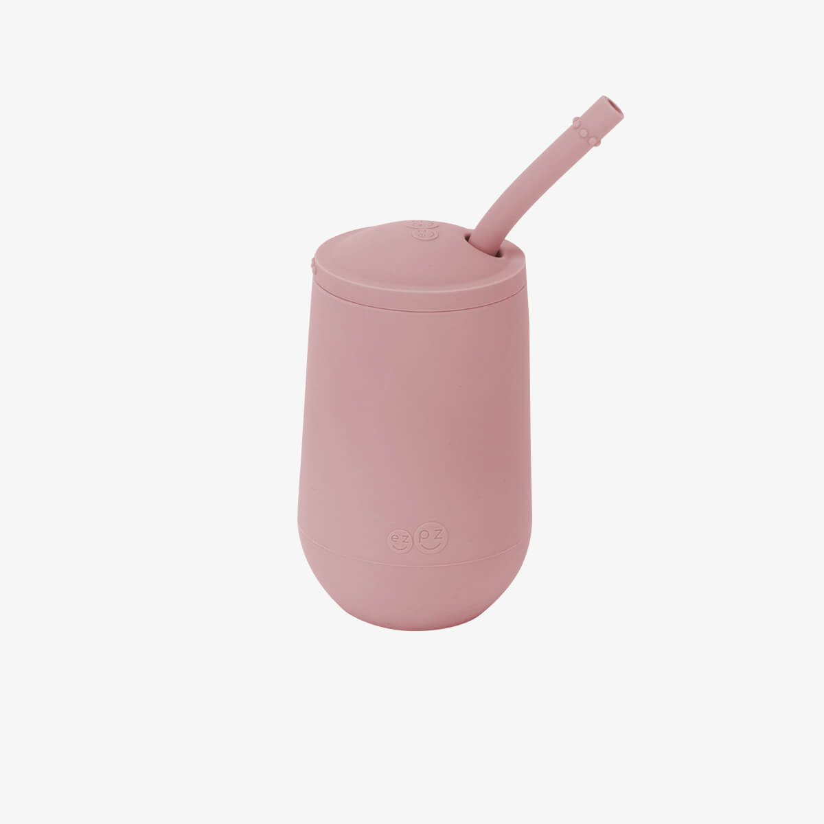 Happy Cup and Straw in Blush / Silicone Cup with Lid and Straw for Toddlers by ezpz #color_blush