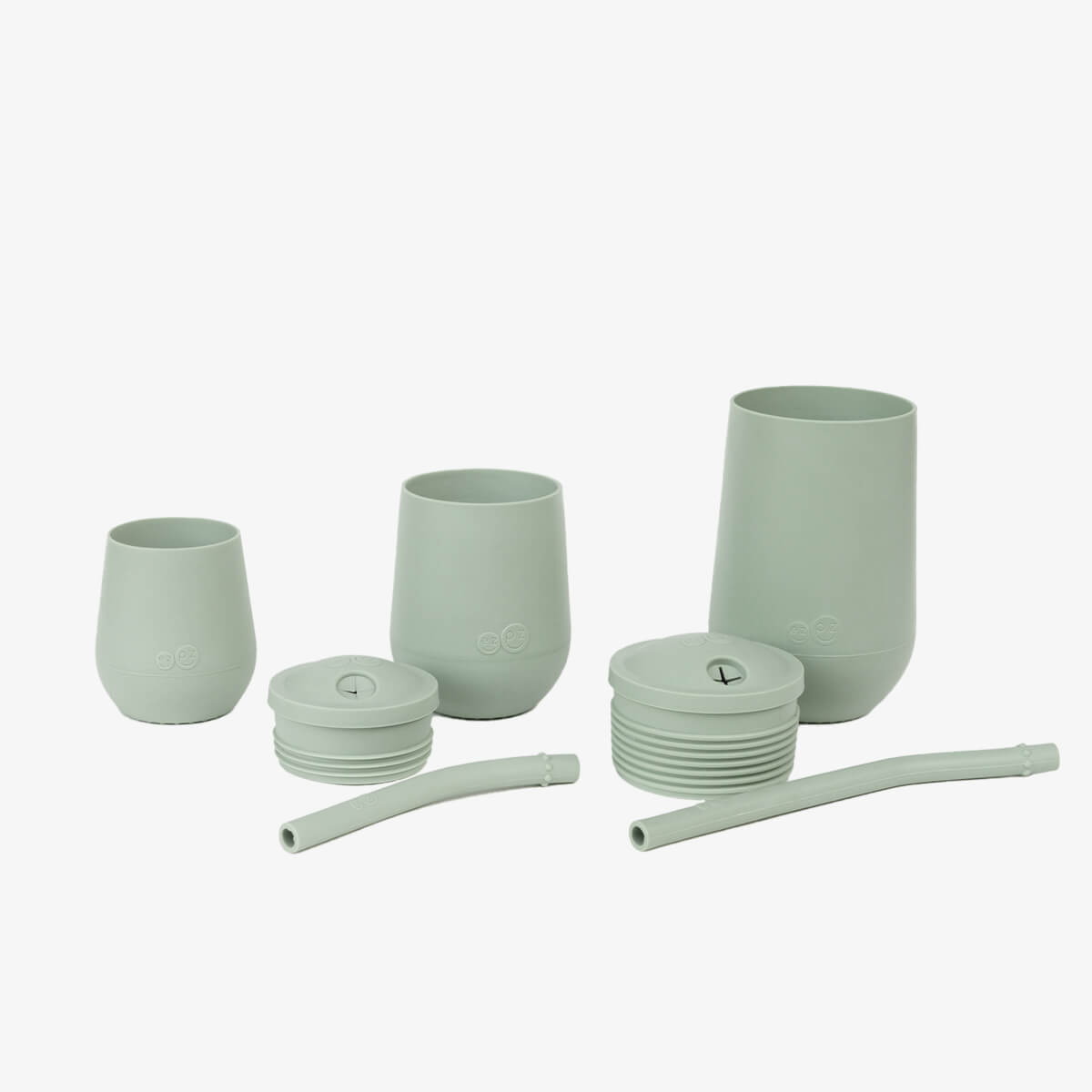 ezpz Developmental Cup Set in Sage #color_sage