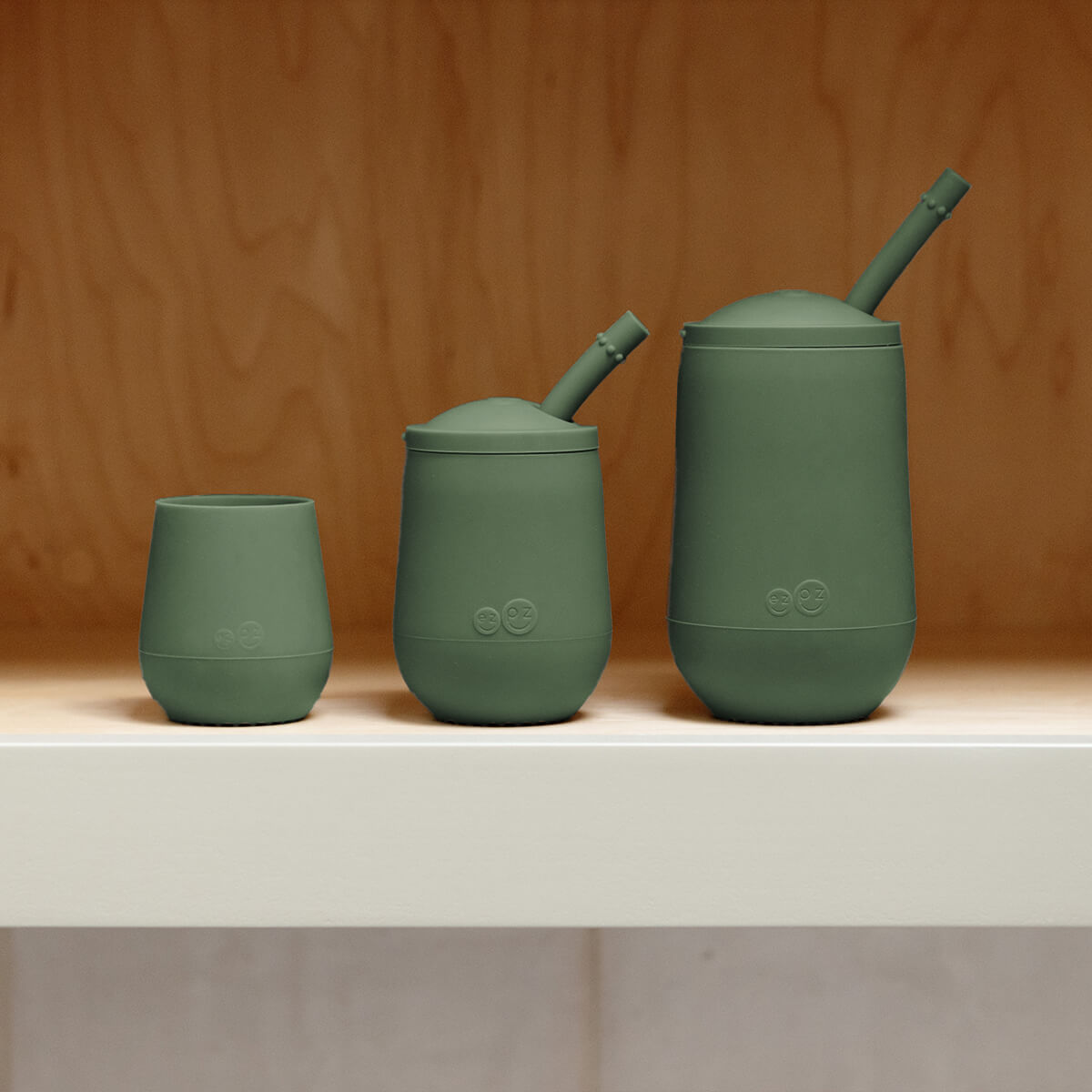 ezpz Developmental Cup Set in Olive #color_olive