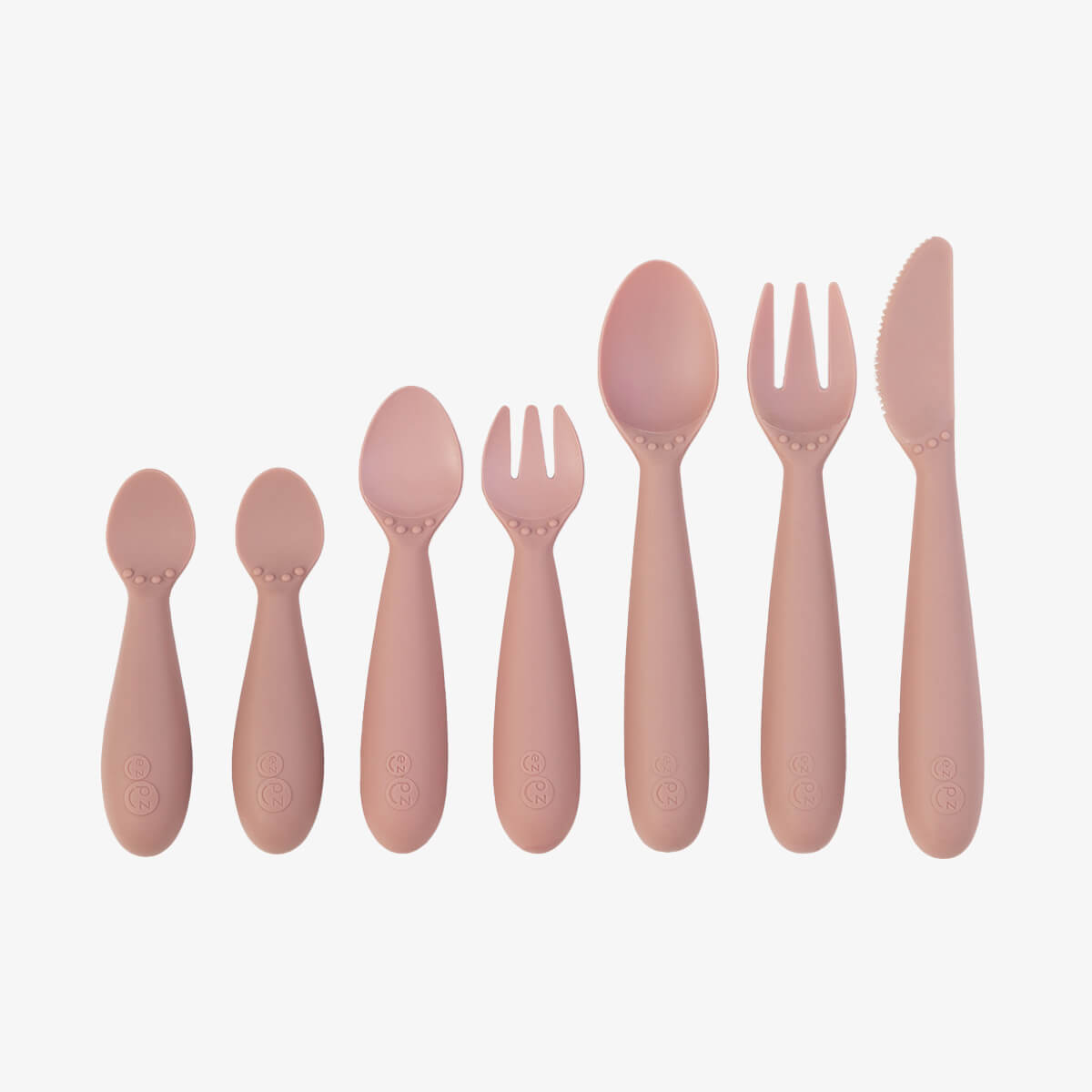 ezpz Developmental Utensil Set in Blush #color_blush