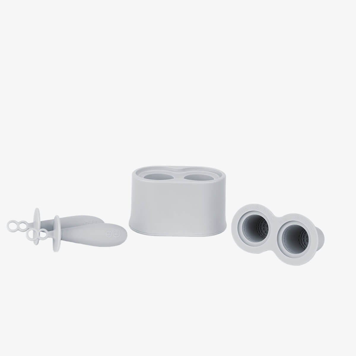 Tiny Pops in Pewter / Silicone Popsicle Mold for Babies, Frozen Puree & Breastmilk Popsicles #color_pewter