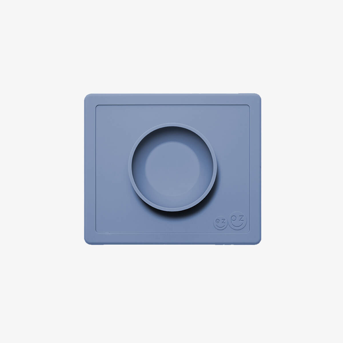 Happy Bowl in Indigo by ezpz / The Original All-In-One Silicone Plates & Placemats that Stick to the Table #color_indigo