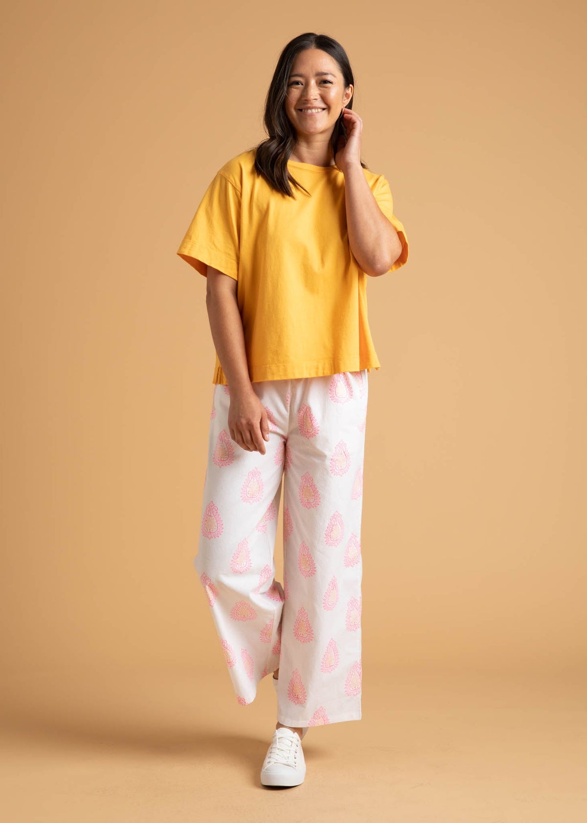 Shore Pant (Totem Paisley Neon Pink & Peach)