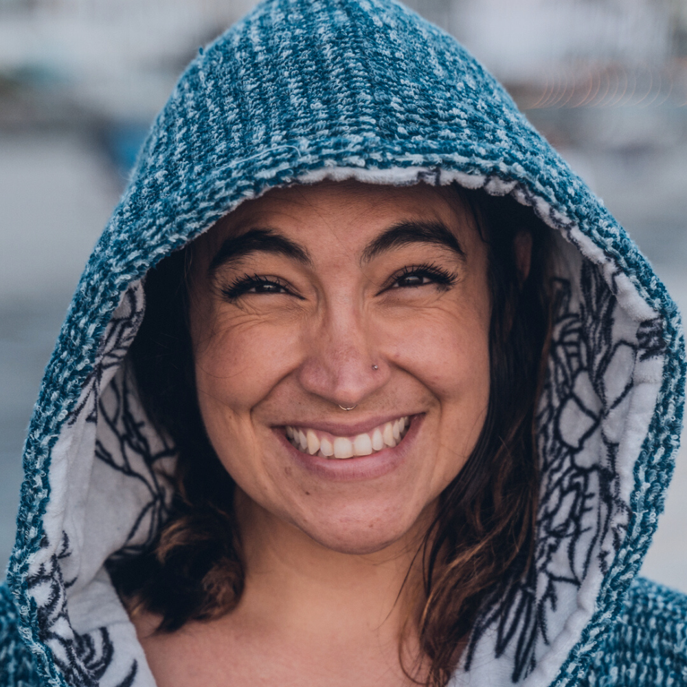 Blanket Hoodie (Indigo Surf Poncho)