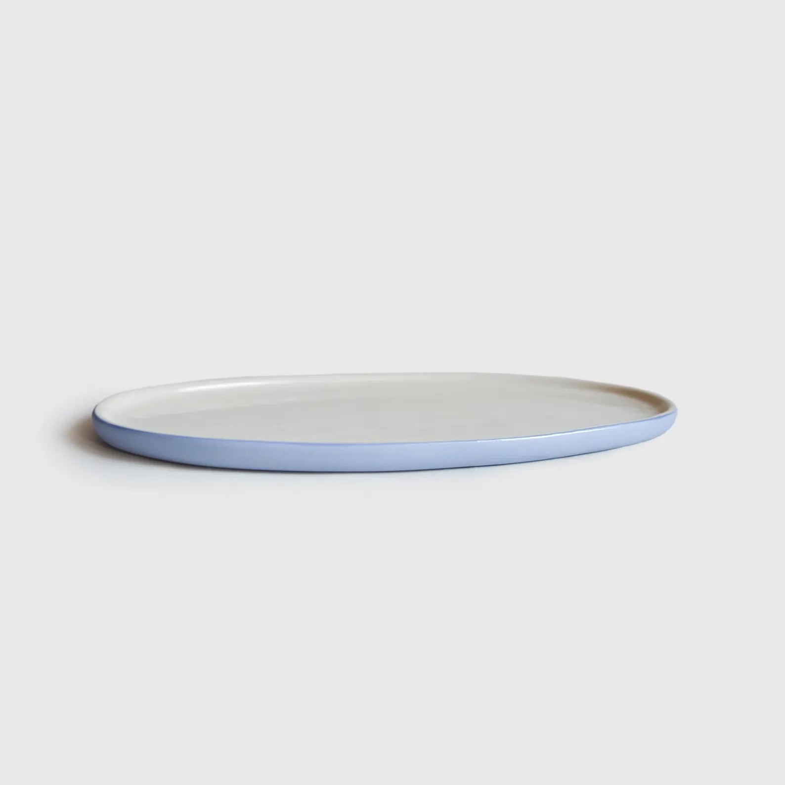Porcelain Oval Serving Platter (Forget-me-not/Chocolate)