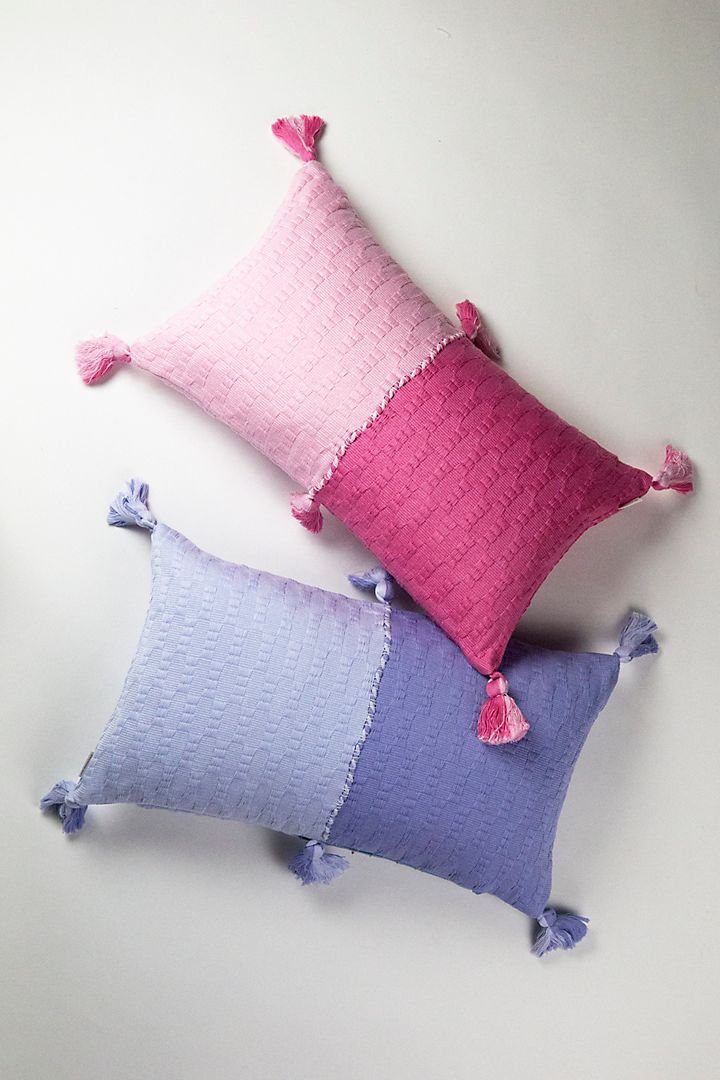 Antigua Pillow (Light Pink & Bright Pink Colorblock)