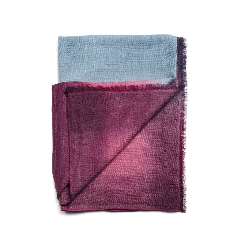 Iris Haze Cashmere Merino Handloom Scarf