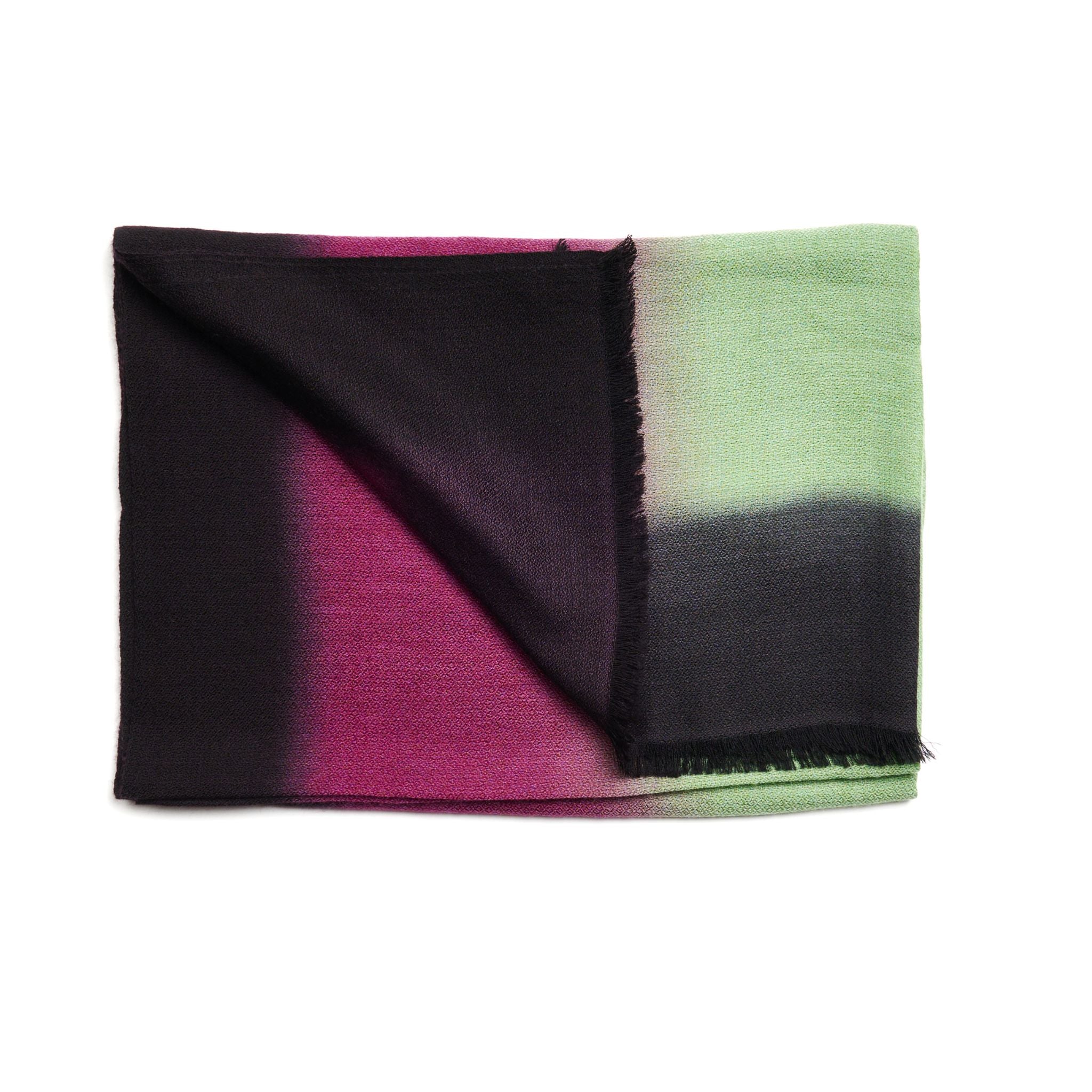 Iris Haze Cashmere Merino Handloom Scarf (Purple)