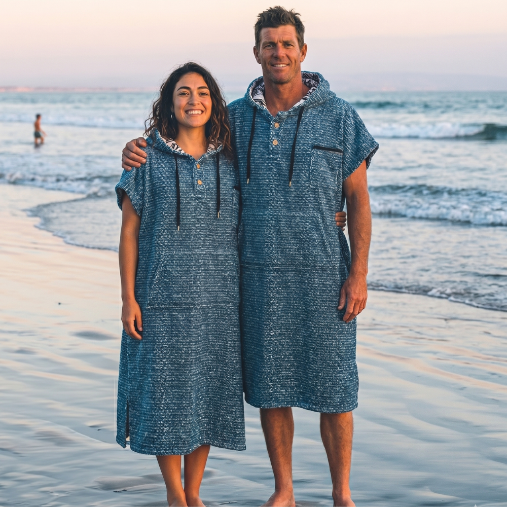 Blanket Hoodie (Indigo Surf Poncho)