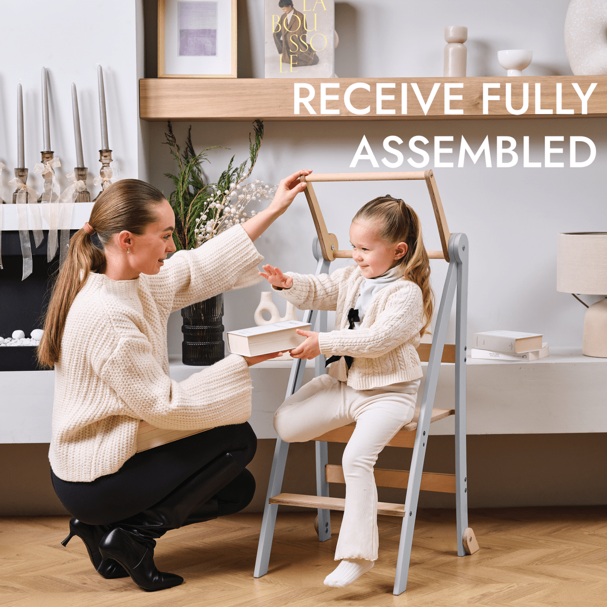 Learning Tower: Foldable Step Stool for Toddlers - Gray - Goodevas