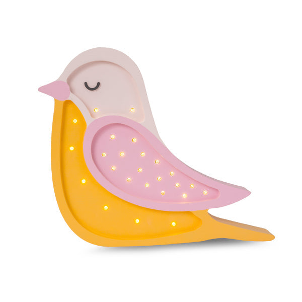 Bird Lamp – handmade wooden night light perfect for kids’ rooms.